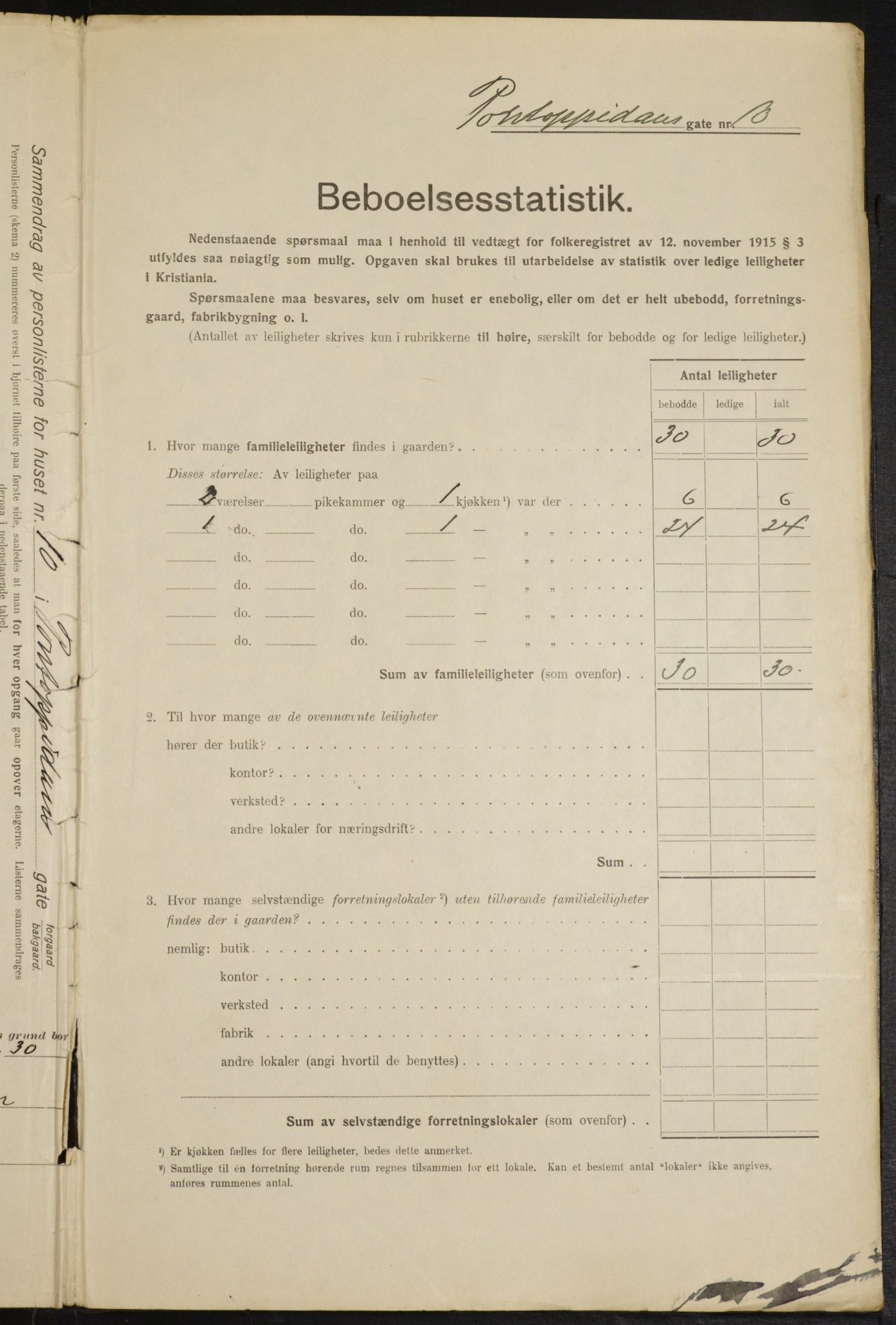 OBA, Municipal Census 1916 for Kristiania, 1916, p. 82871