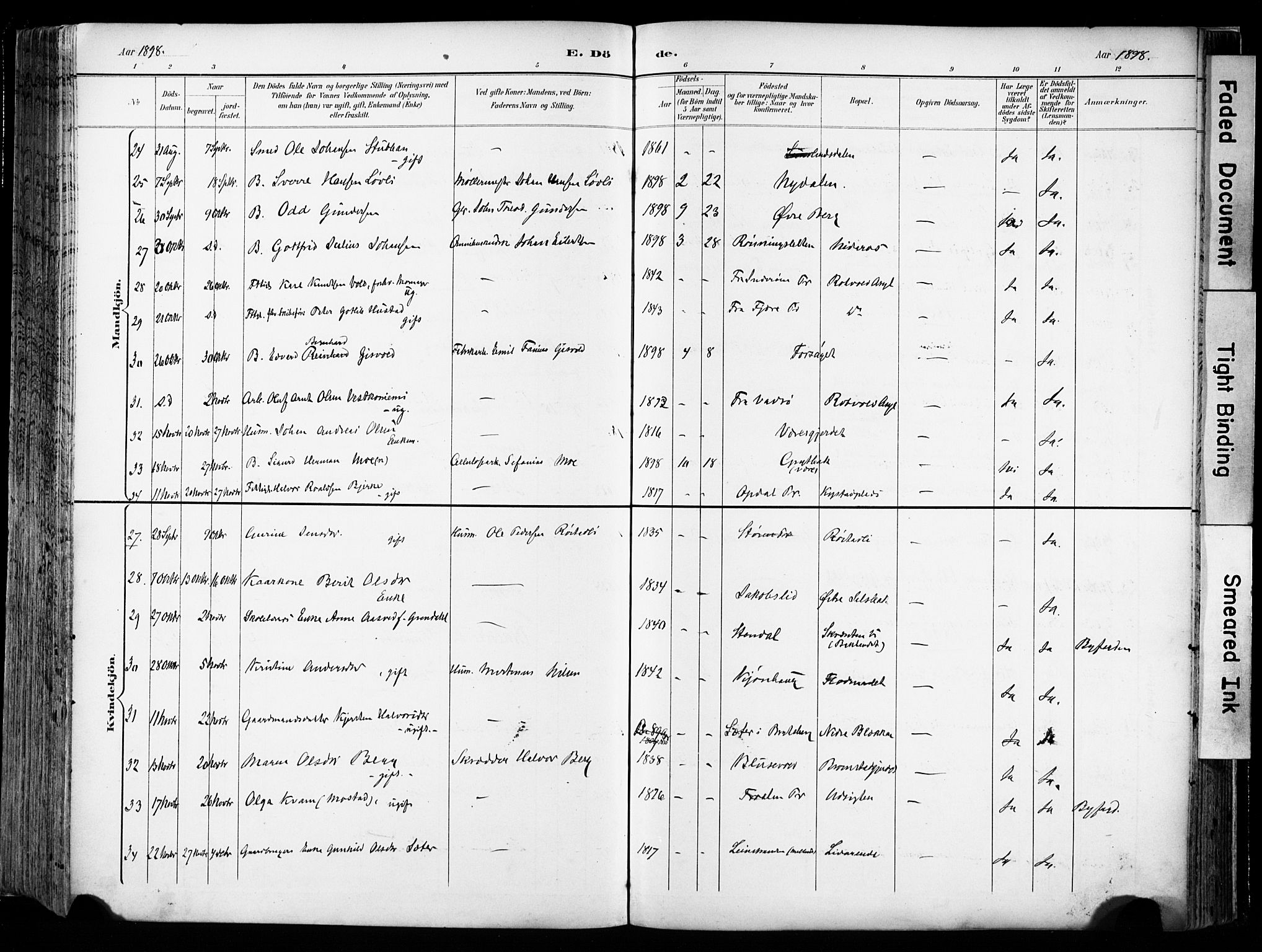 Ministerialprotokoller, klokkerbøker og fødselsregistre - Sør-Trøndelag, AV/SAT-A-1456/606/L0301: Parish register (official) no. 606A16, 1894-1907