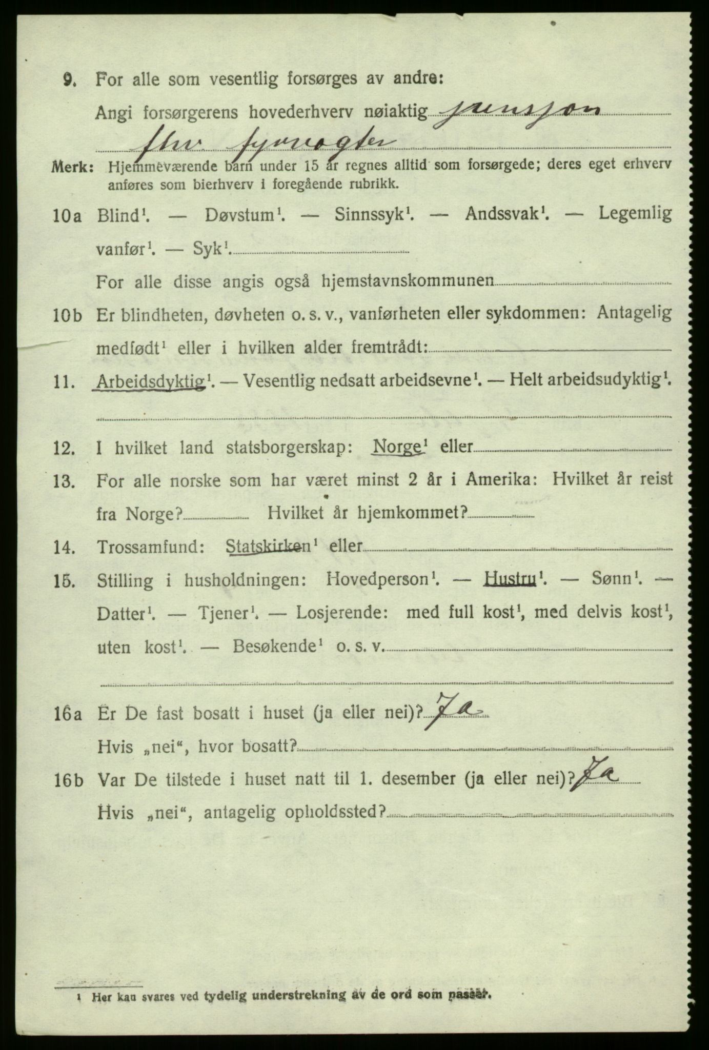 SAB, 1920 census for Kinn, 1920, p. 7162