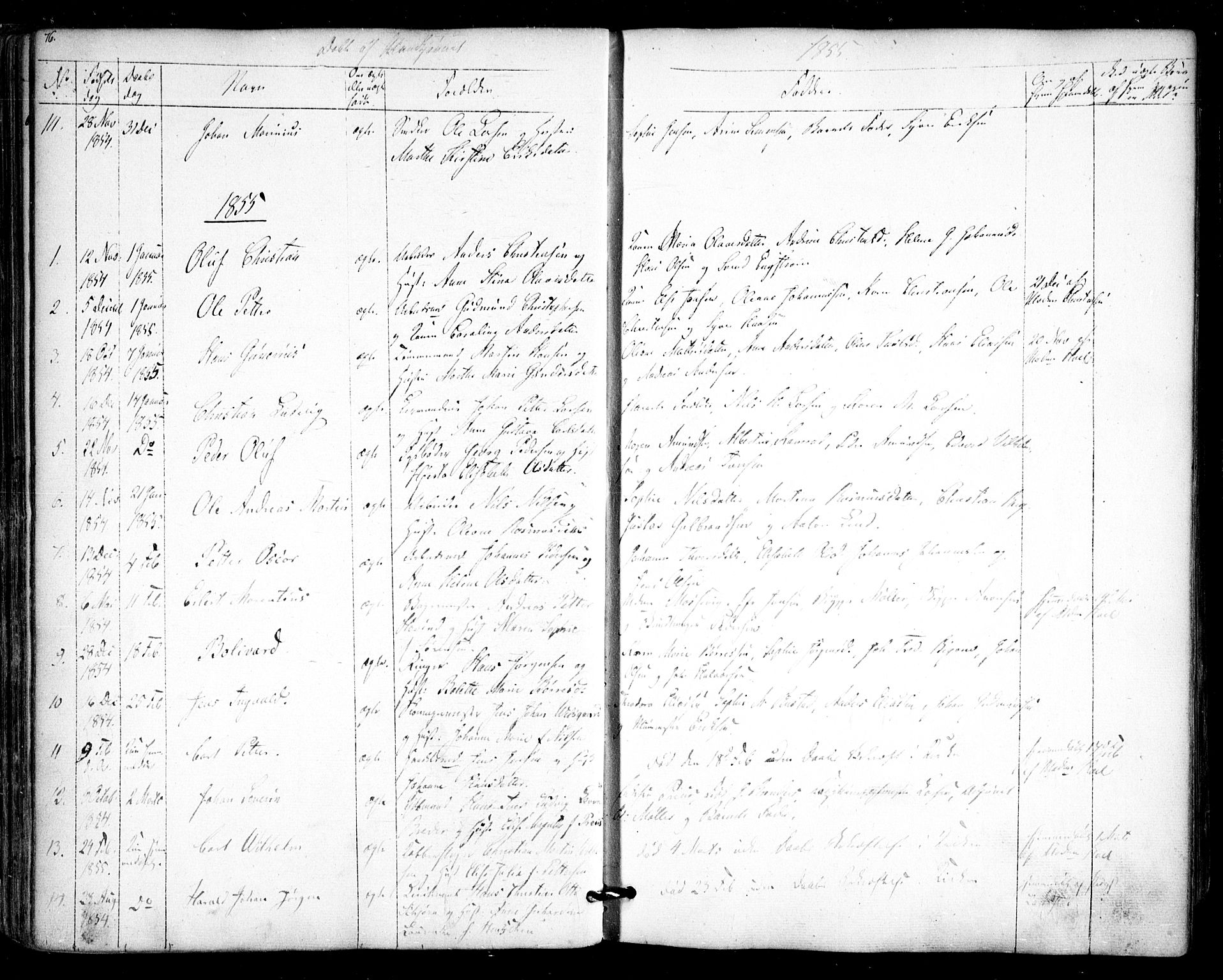 Halden prestekontor Kirkebøker, SAO/A-10909/F/Fa/L0006: Parish register (official) no. I 6, 1845-1856, p. 76