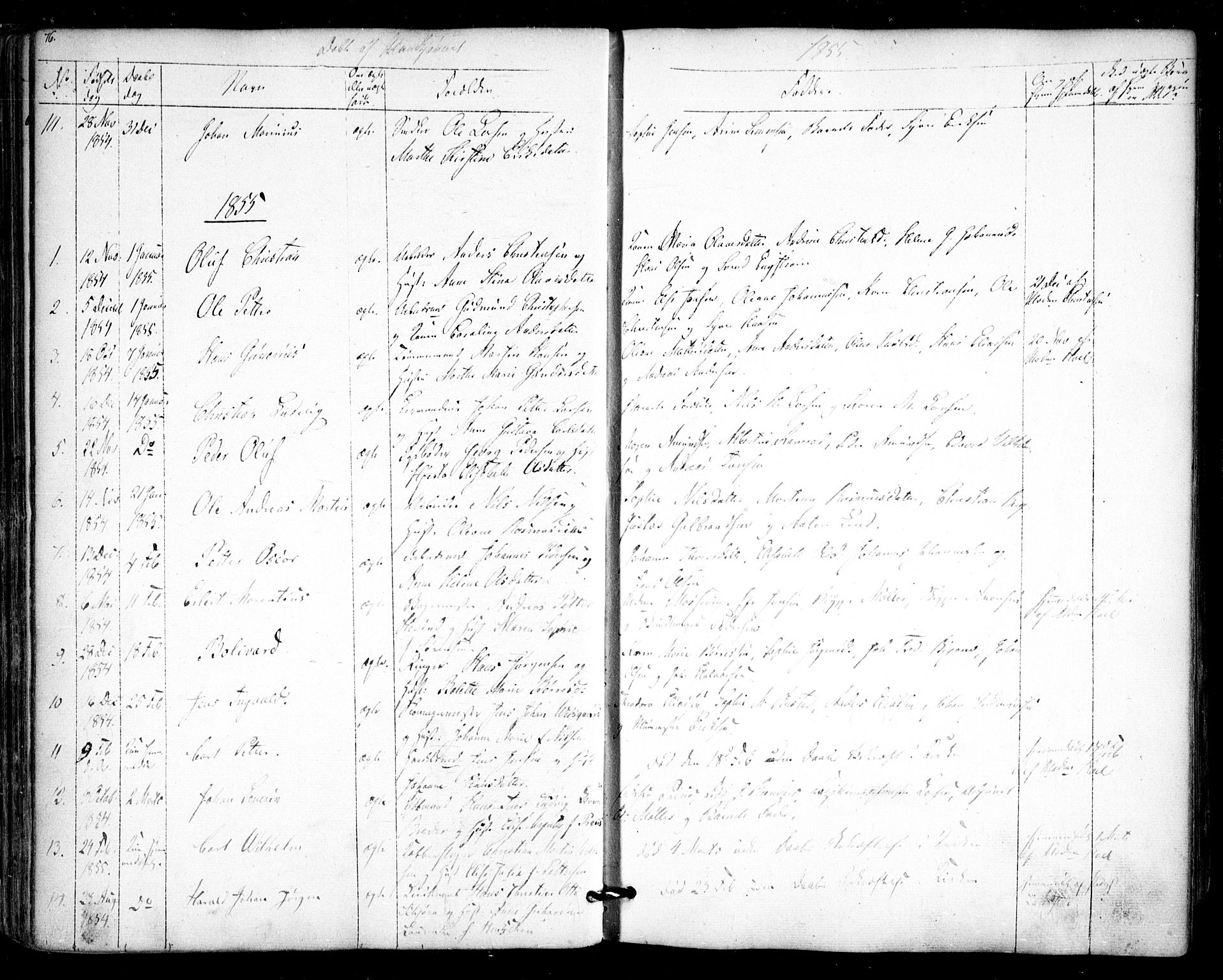 Halden prestekontor Kirkebøker, AV/SAO-A-10909/F/Fa/L0006: Parish register (official) no. I 6, 1845-1856, p. 76