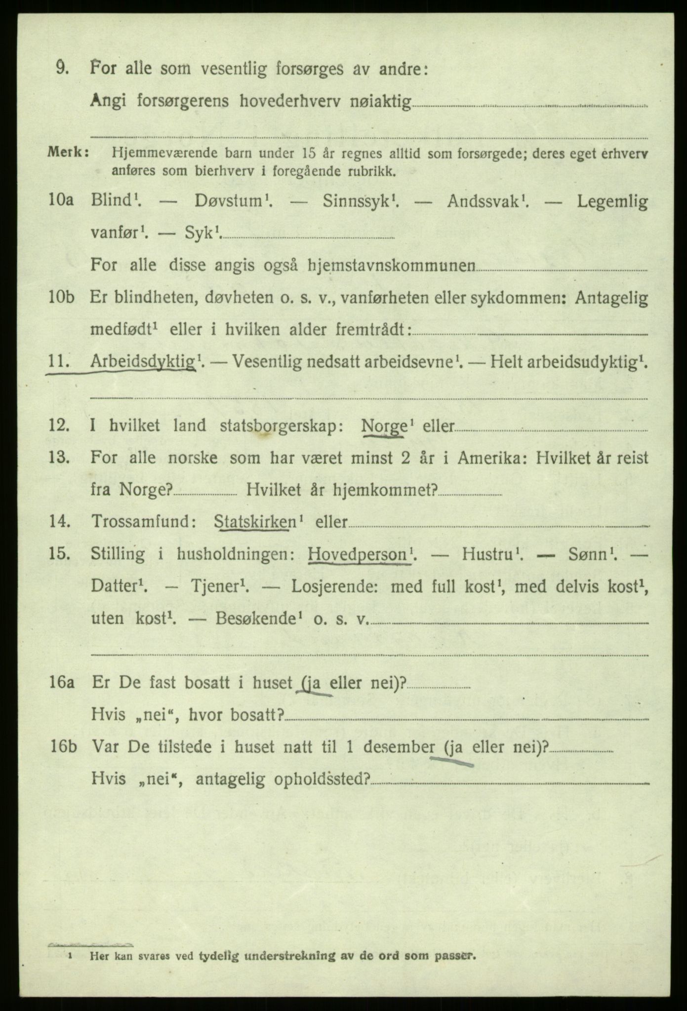 SAB, 1920 census for Gulen, 1920, p. 6436