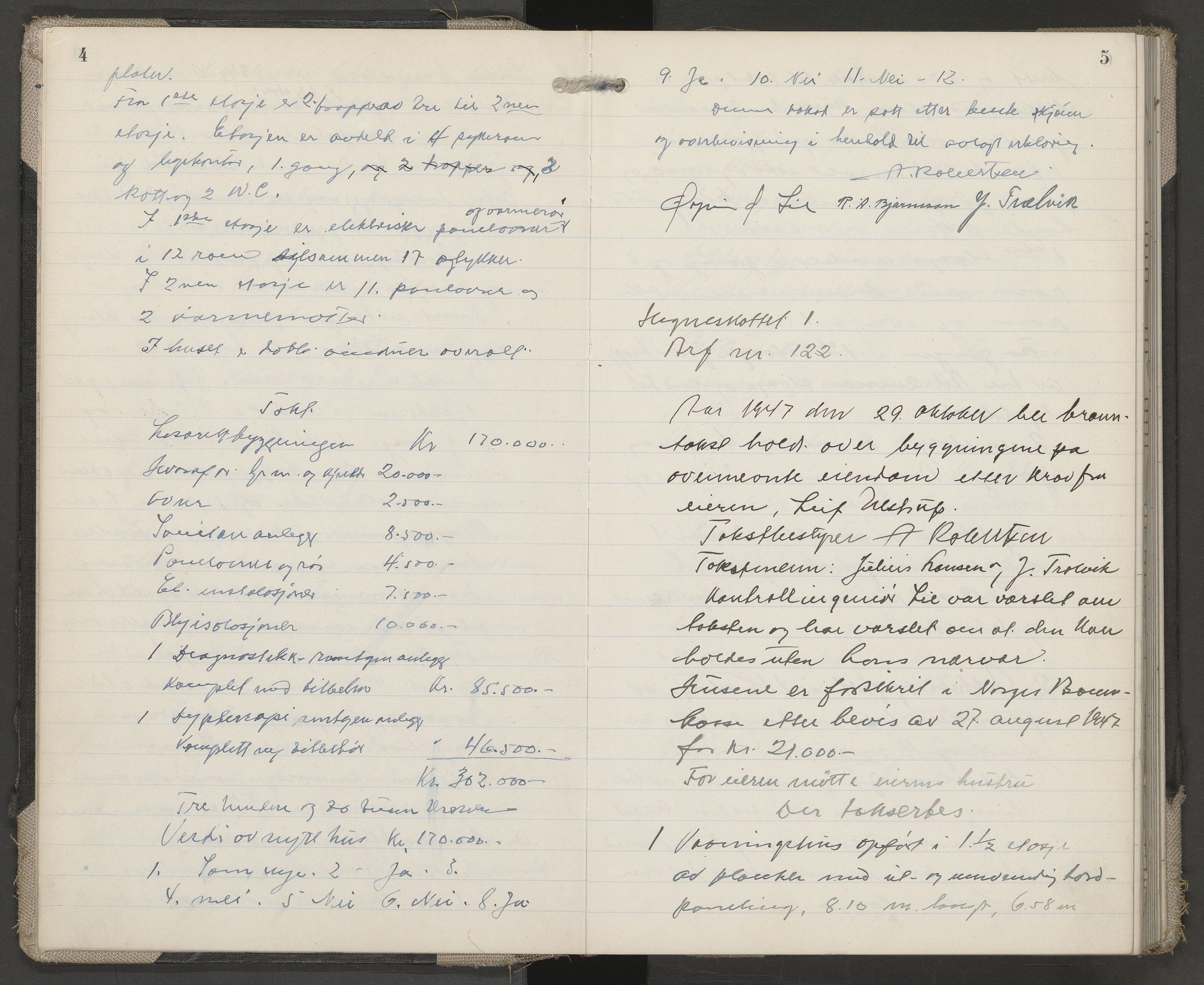 Heddal lensmannskontor, AV/SAKO-A-558/Y/Ye/Yec/L0005: Branntakstprotokoll, 1947-1951
