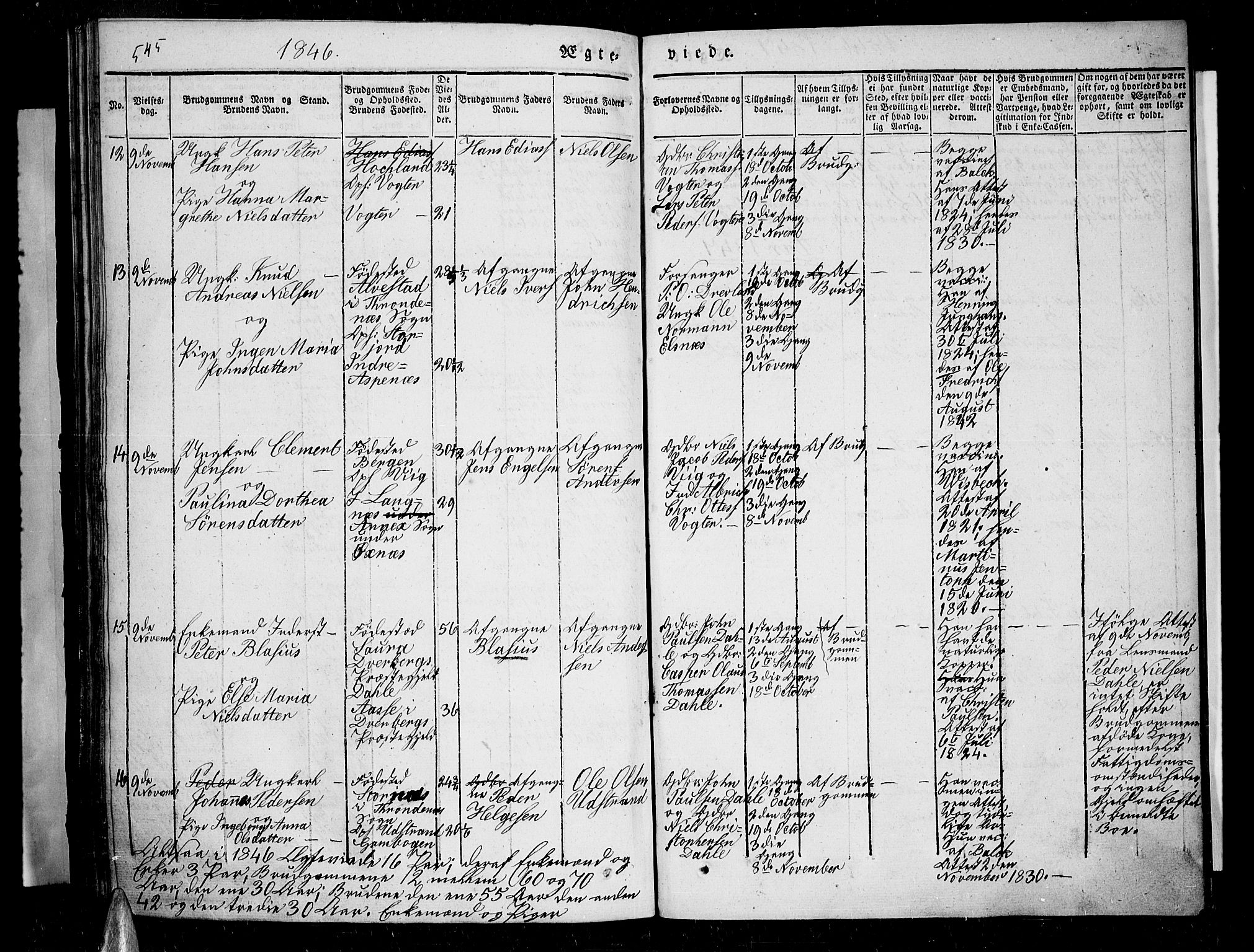 Kvæfjord sokneprestkontor, AV/SATØ-S-1323/G/Ga/Gaa/L0003kirke: Parish register (official) no. 3, 1830-1857, p. 545