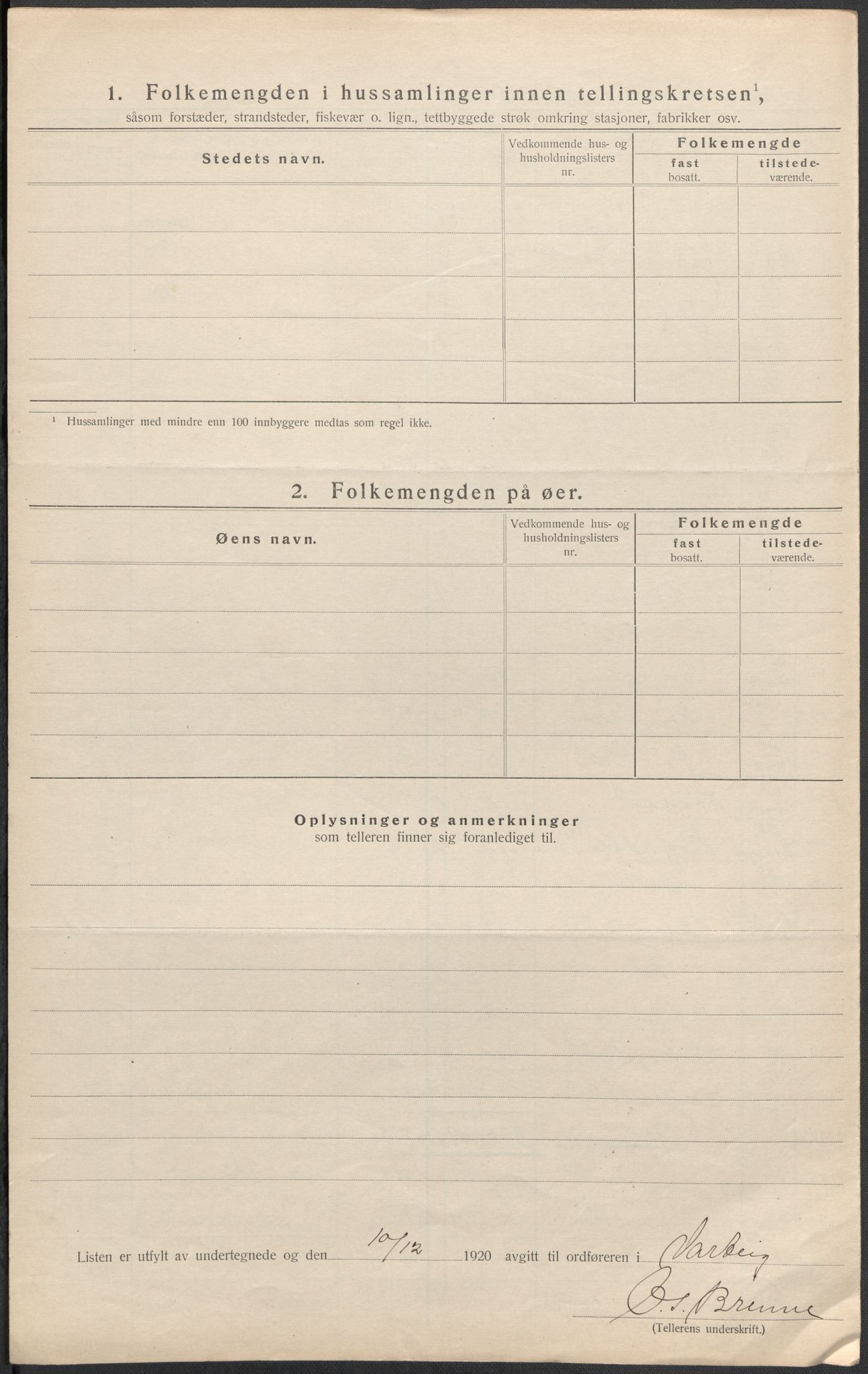 SAO, 1920 census for Varteig, 1920, p. 13