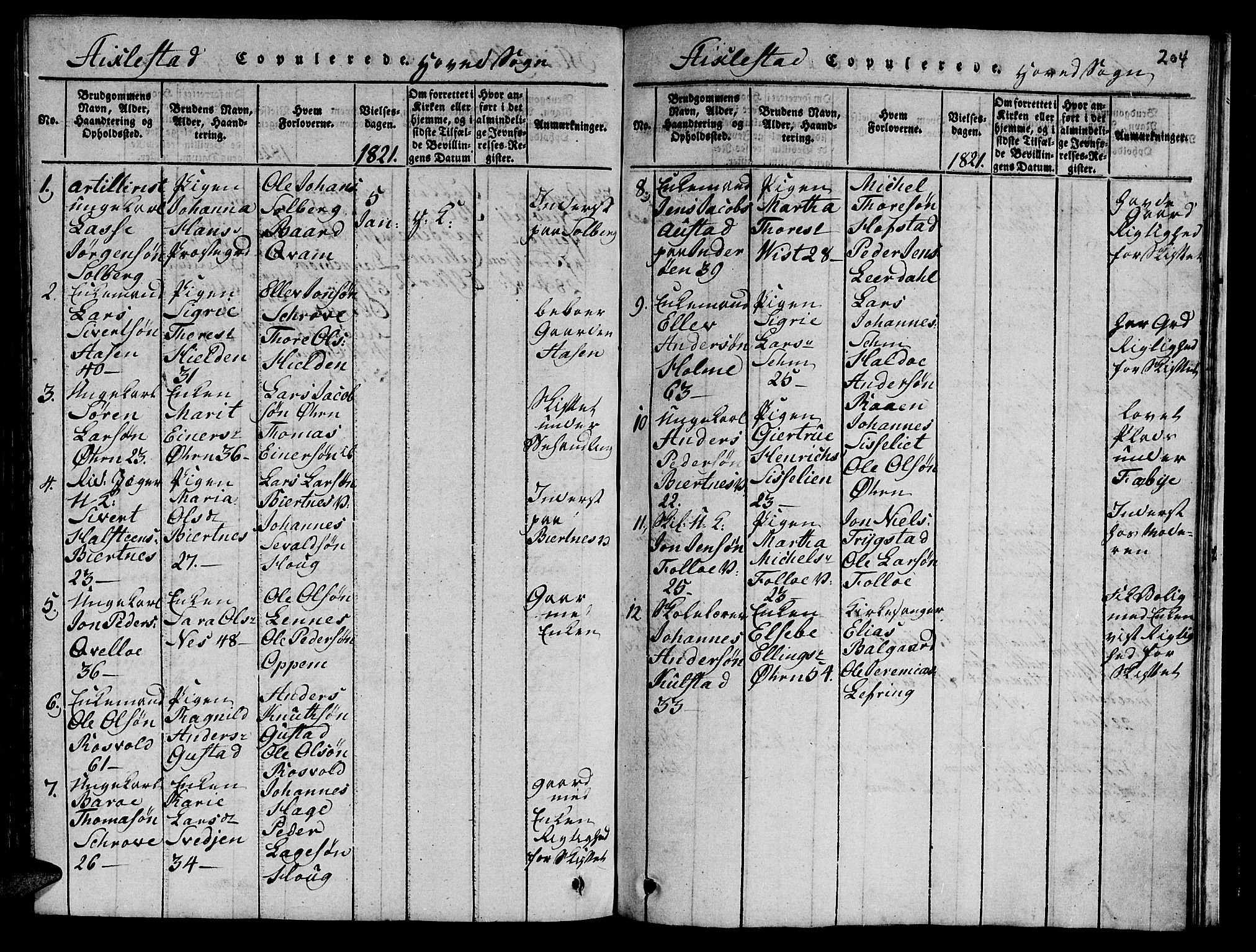 Ministerialprotokoller, klokkerbøker og fødselsregistre - Nord-Trøndelag, SAT/A-1458/723/L0251: Parish register (copy) no. 723C01 /1, 1816-1831, p. 204