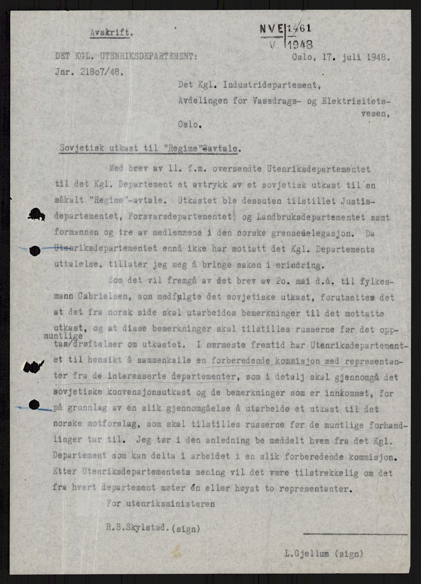 Vassdragsdirektoratet/avdelingen, RA/S-6242/F/Fa/L0537: Pasvikelva, 1932-1955, p. 864