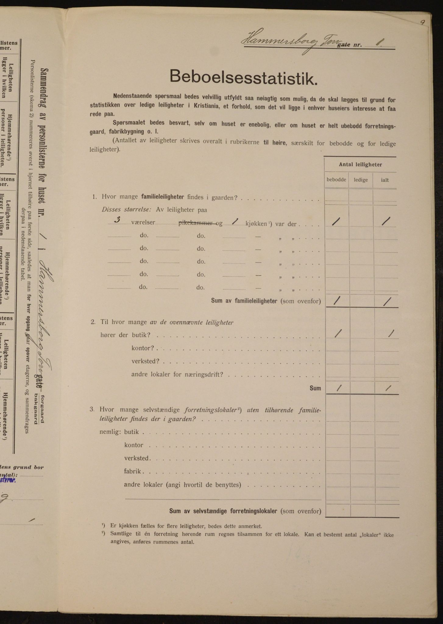 OBA, Municipal Census 1912 for Kristiania, 1912, p. 34356