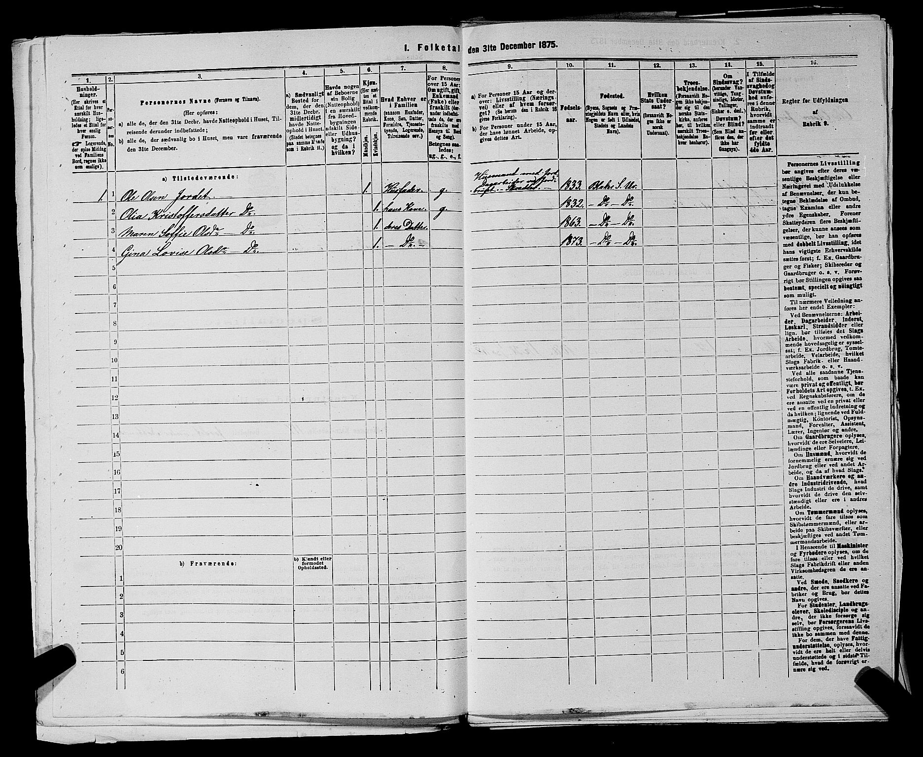 RA, 1875 census for 0224P Aurskog, 1875, p. 1166