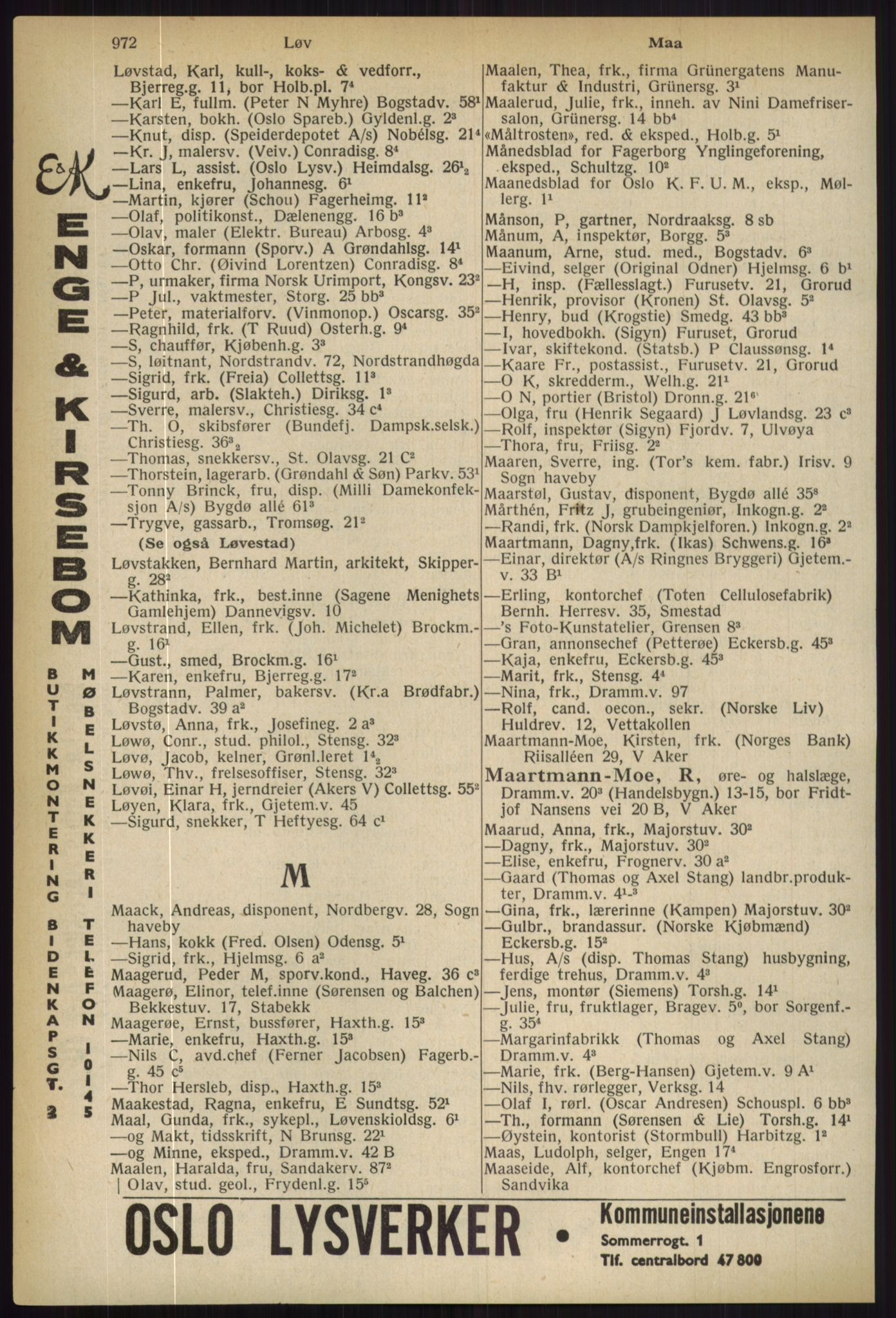 Kristiania/Oslo adressebok, PUBL/-, 1936, p. 972