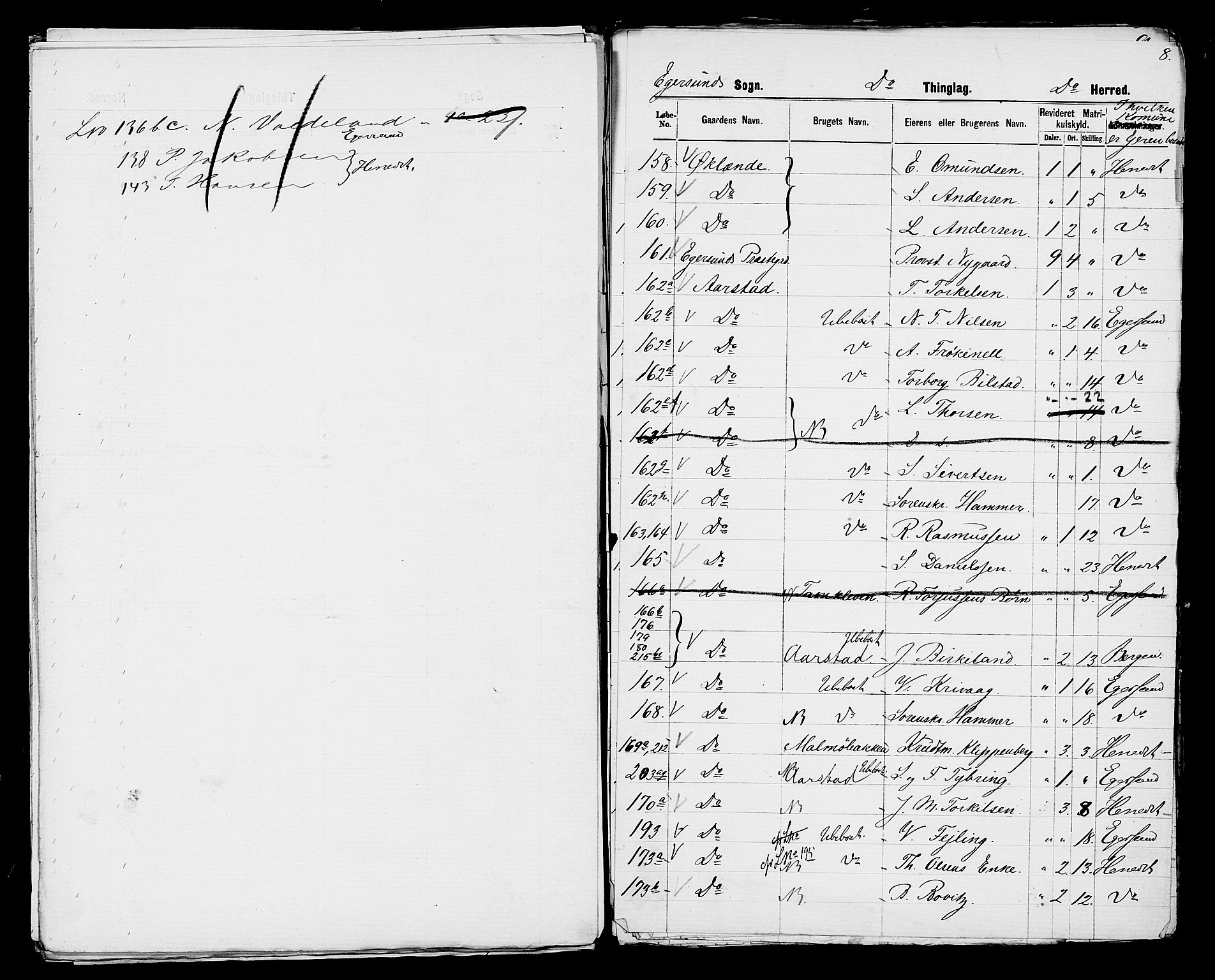 SAST, 1875 census for 1116L Eigersund/Eigersund og Ogna, 1875, p. 33