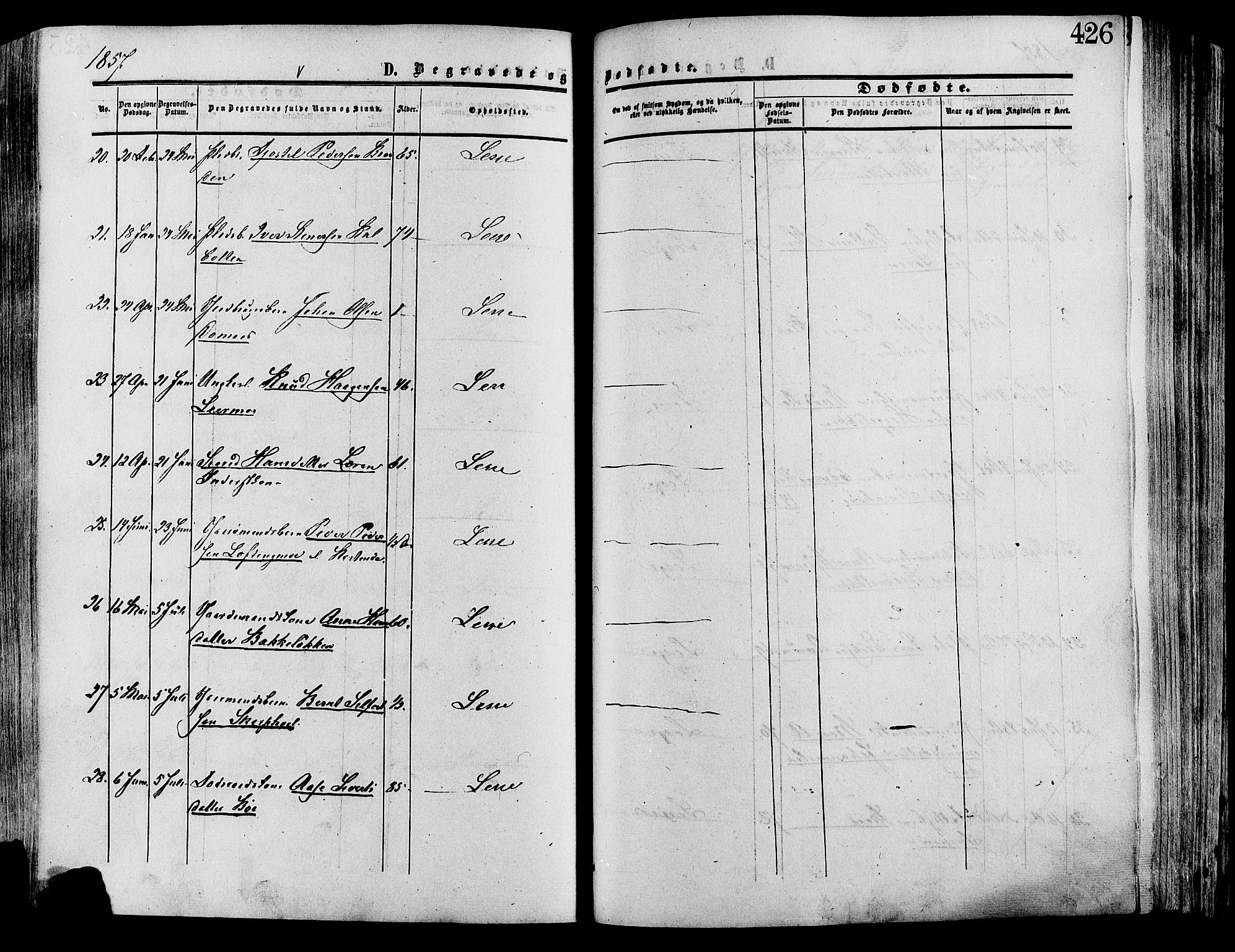 Lesja prestekontor, SAH/PREST-068/H/Ha/Haa/L0008: Parish register (official) no. 8, 1854-1880, p. 426