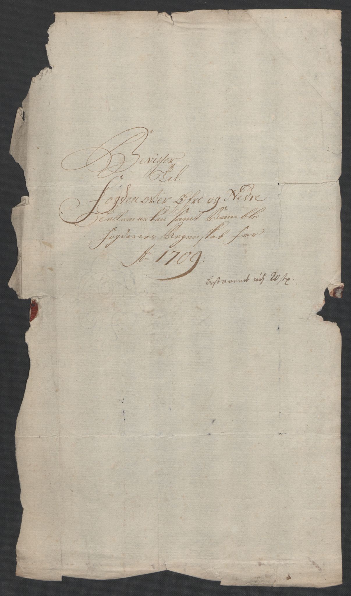 Rentekammeret inntil 1814, Reviderte regnskaper, Fogderegnskap, AV/RA-EA-4092/R36/L2118: Fogderegnskap Øvre og Nedre Telemark og Bamble, 1708-1709, p. 171