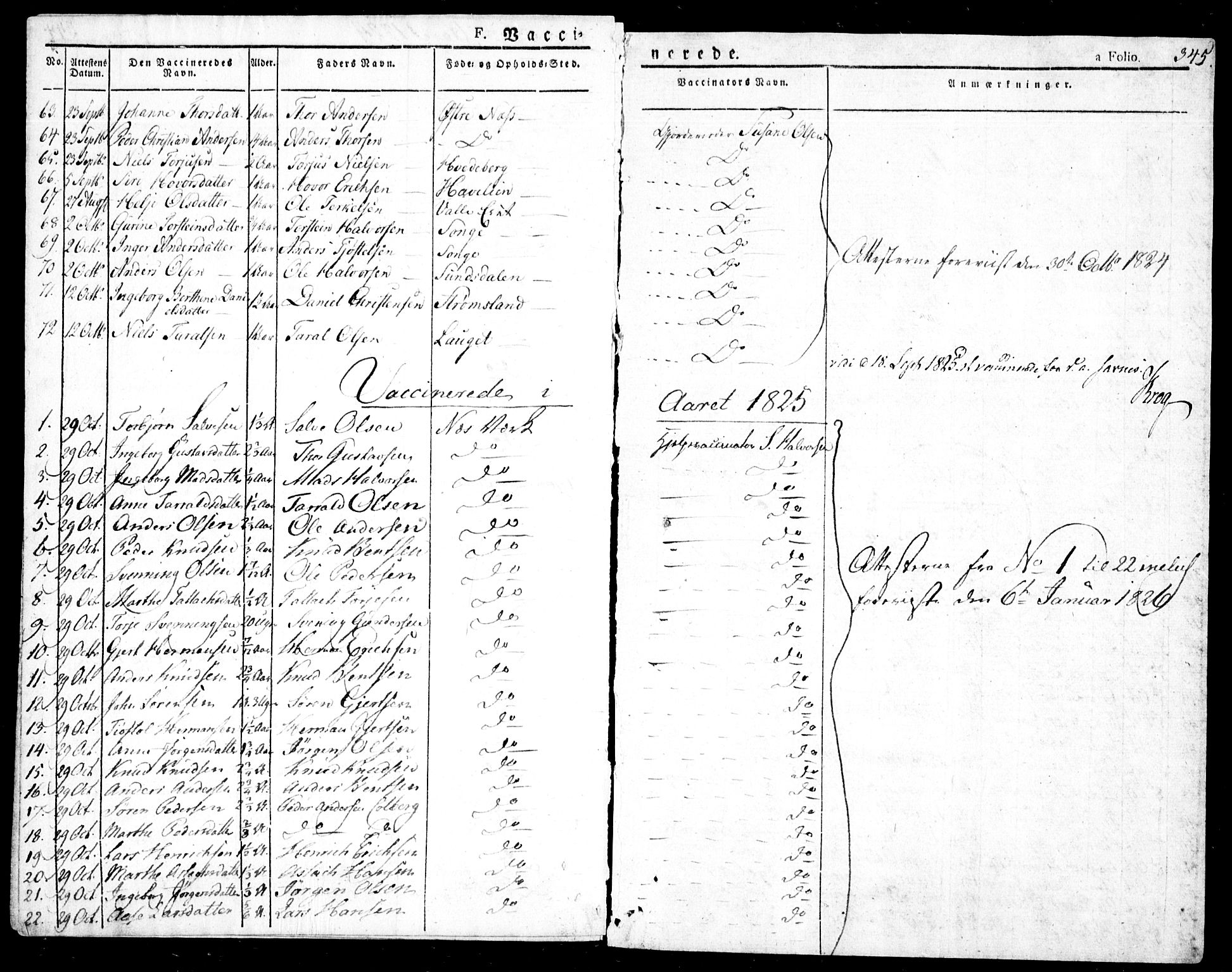 Holt sokneprestkontor, AV/SAK-1111-0021/F/Fa/L0006: Parish register (official) no. A 6, 1820-1835, p. 345