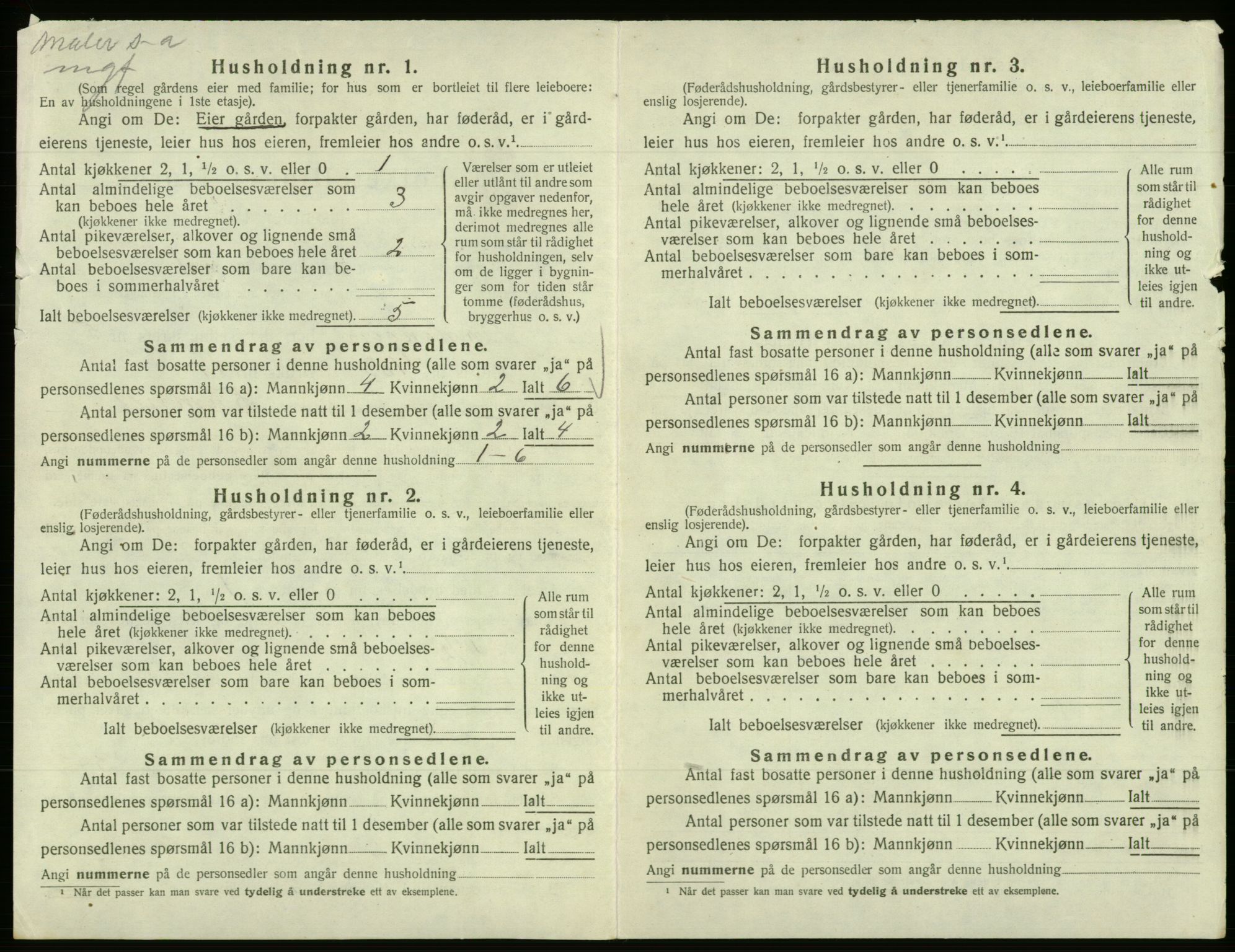 SAB, 1920 census for Samnanger, 1920, p. 221