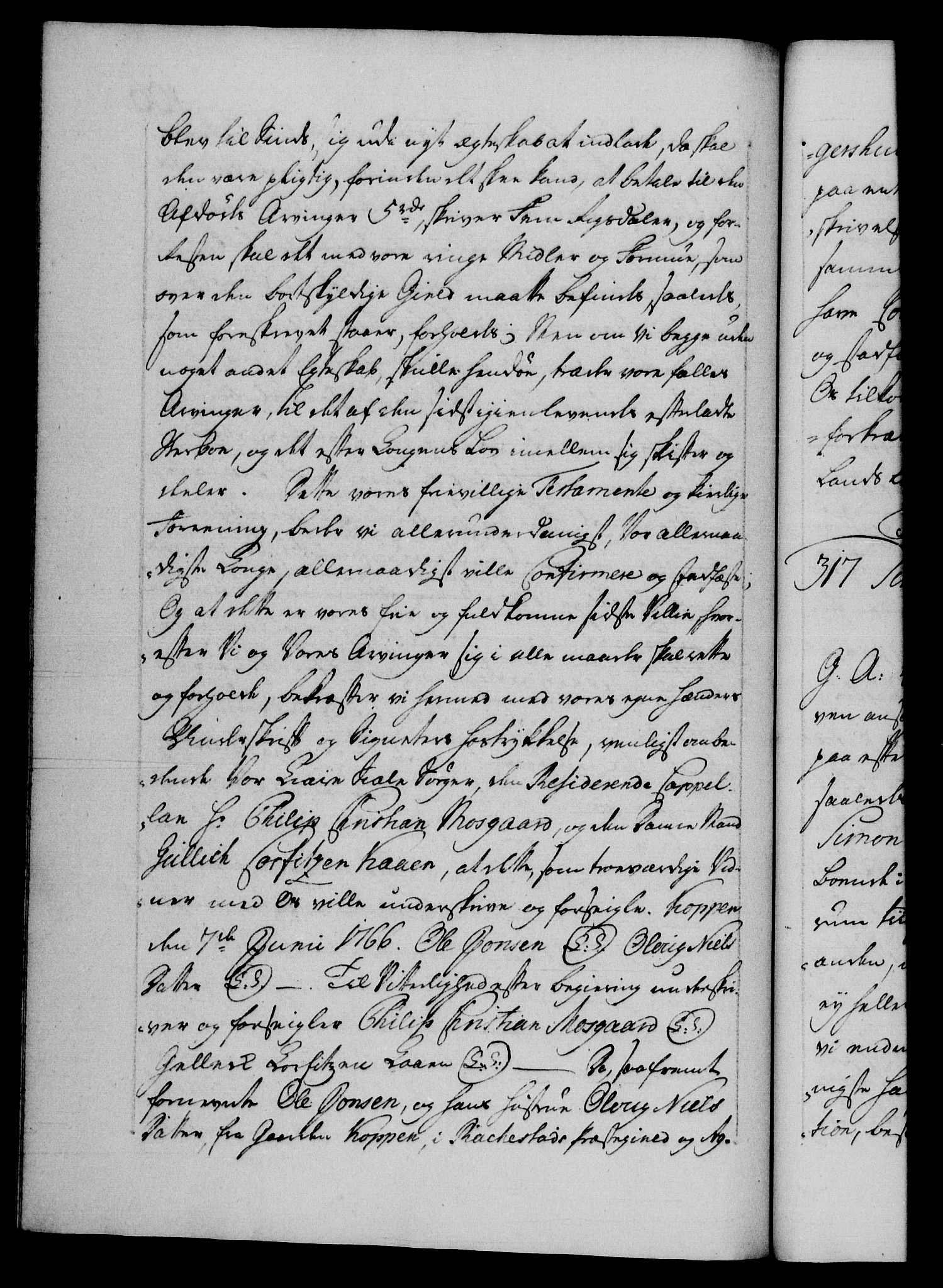Danske Kanselli 1572-1799, AV/RA-EA-3023/F/Fc/Fca/Fcaa/L0043: Norske registre, 1766-1768, p. 106b