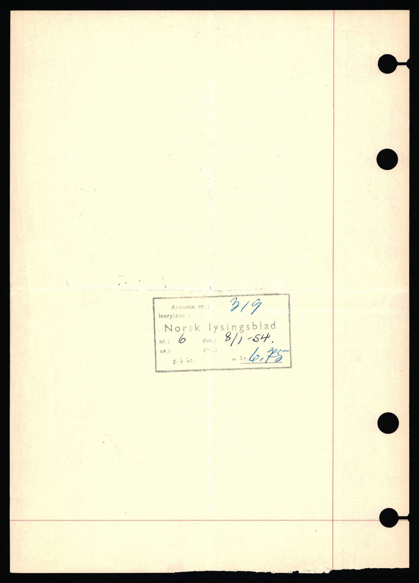 Stavanger byfogd, AV/SAST-A-101408/002/J/Jd/Jde/L0001: Registreringsmeldinger og bilag. Enkeltmannsforetak, 1-350, 1891-1967, p. 281