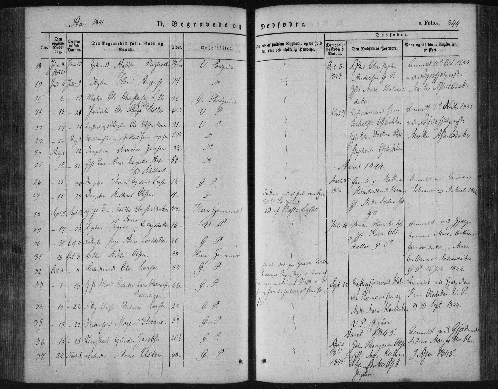 Porsgrunn kirkebøker , SAKO/A-104/F/Fa/L0006: Parish register (official) no. 6, 1841-1857, p. 344