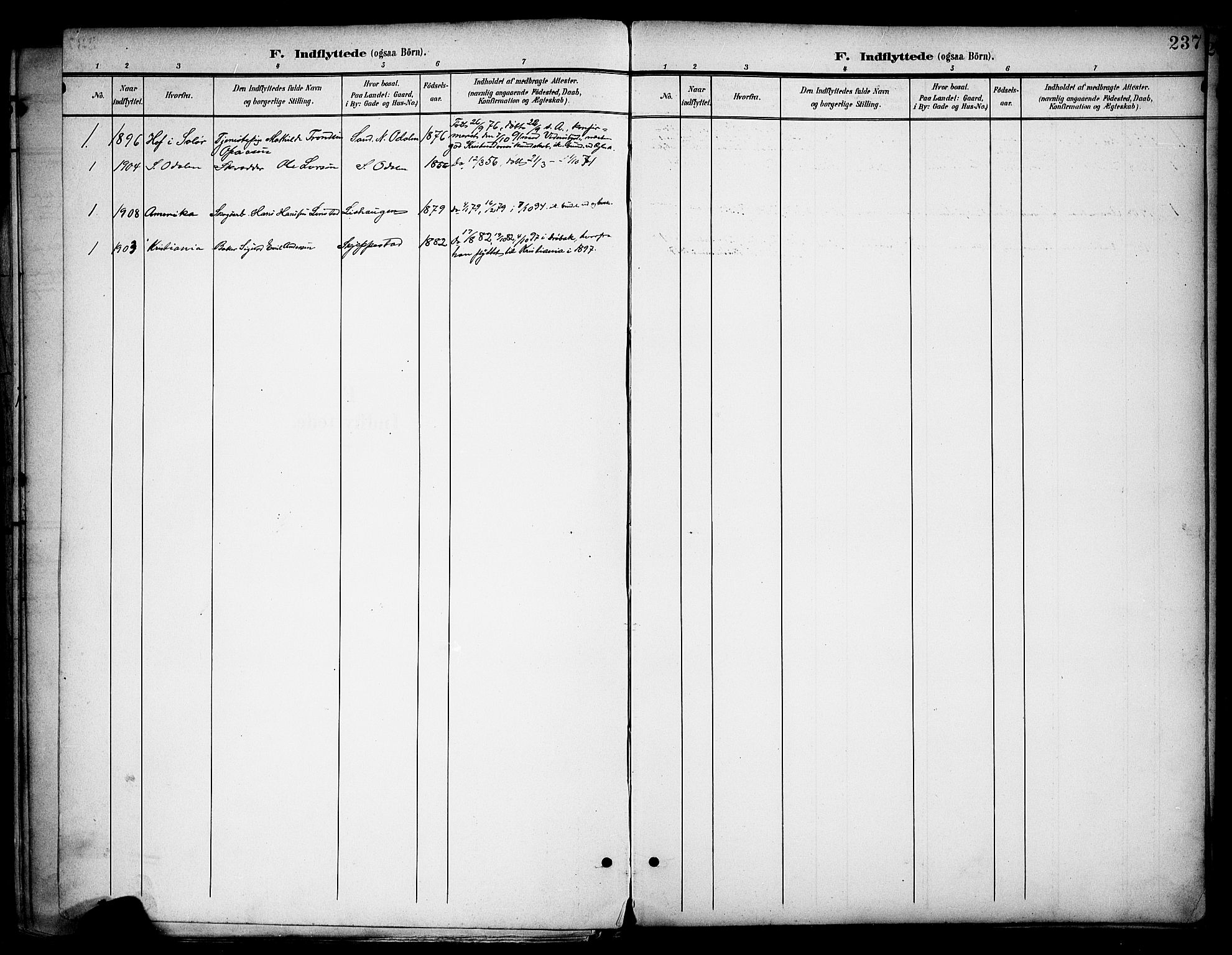 Nord-Odal prestekontor, SAH/PREST-032/H/Ha/Haa/L0007: Parish register (official) no. 7, 1902-1926, p. 237