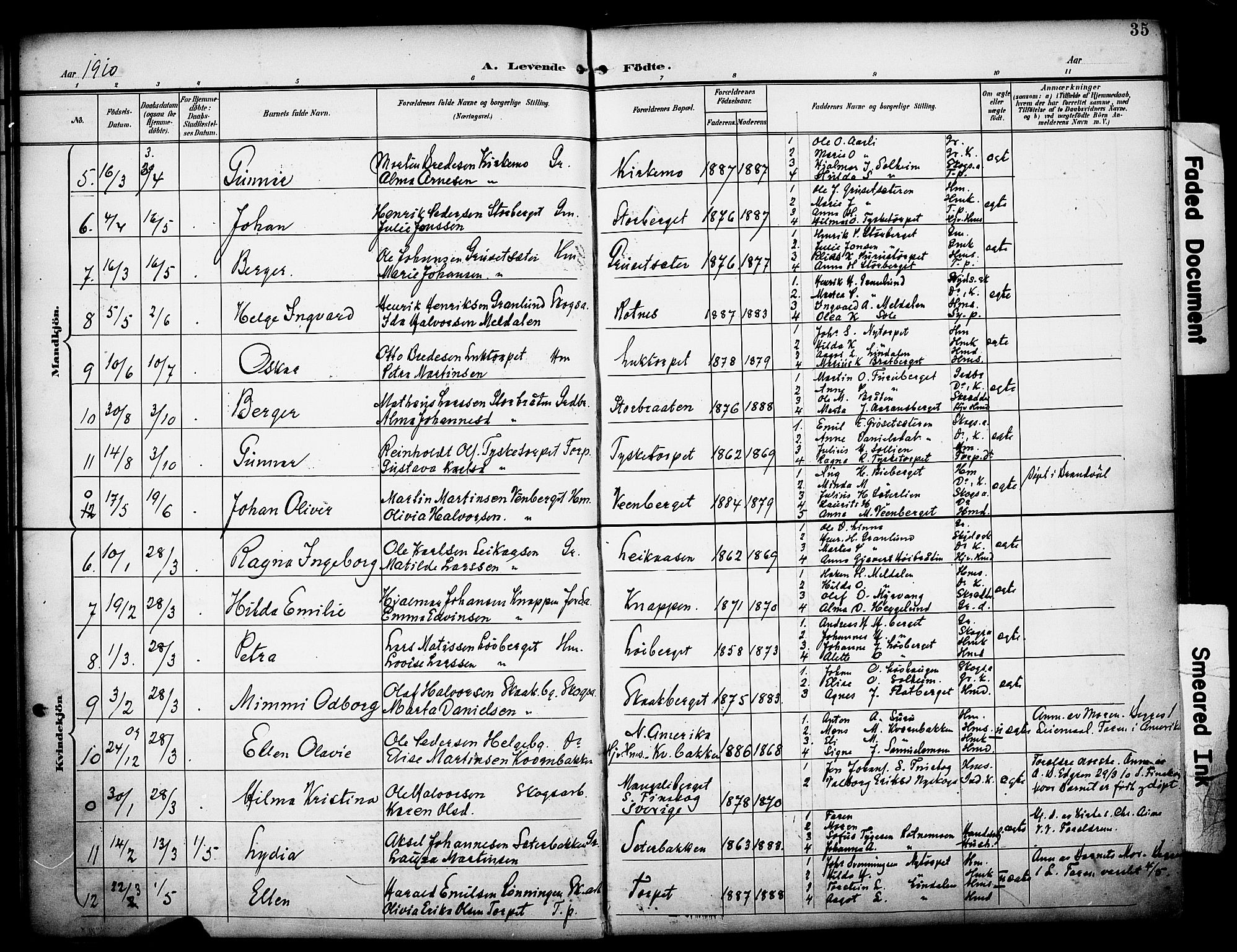 Grue prestekontor, SAH/PREST-036/H/Ha/Haa/L0014: Parish register (official) no. 14, 1898-1915, p. 35