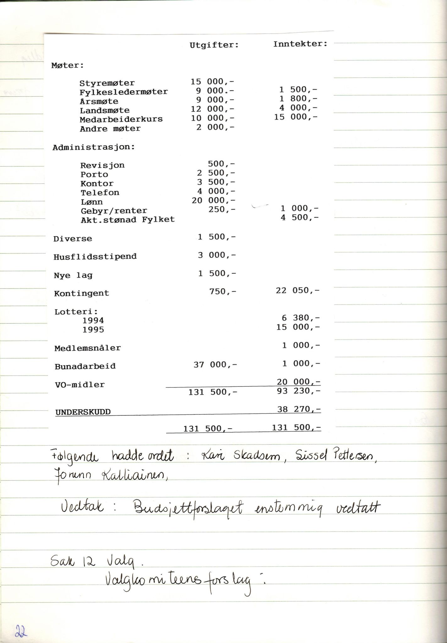 Finnmark Husflidslag, FMFB/A-1134/A/L0004: Møtebok, 1995-2000, p. 26