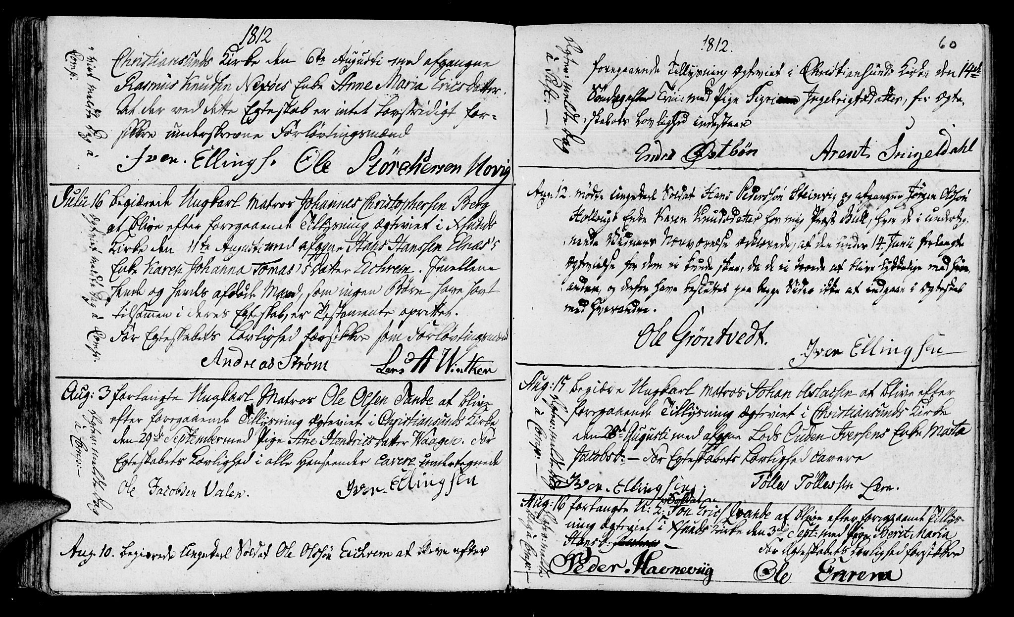 Ministerialprotokoller, klokkerbøker og fødselsregistre - Møre og Romsdal, AV/SAT-A-1454/568/L0795: Parish register (official) no. 568A04, 1802-1845, p. 60