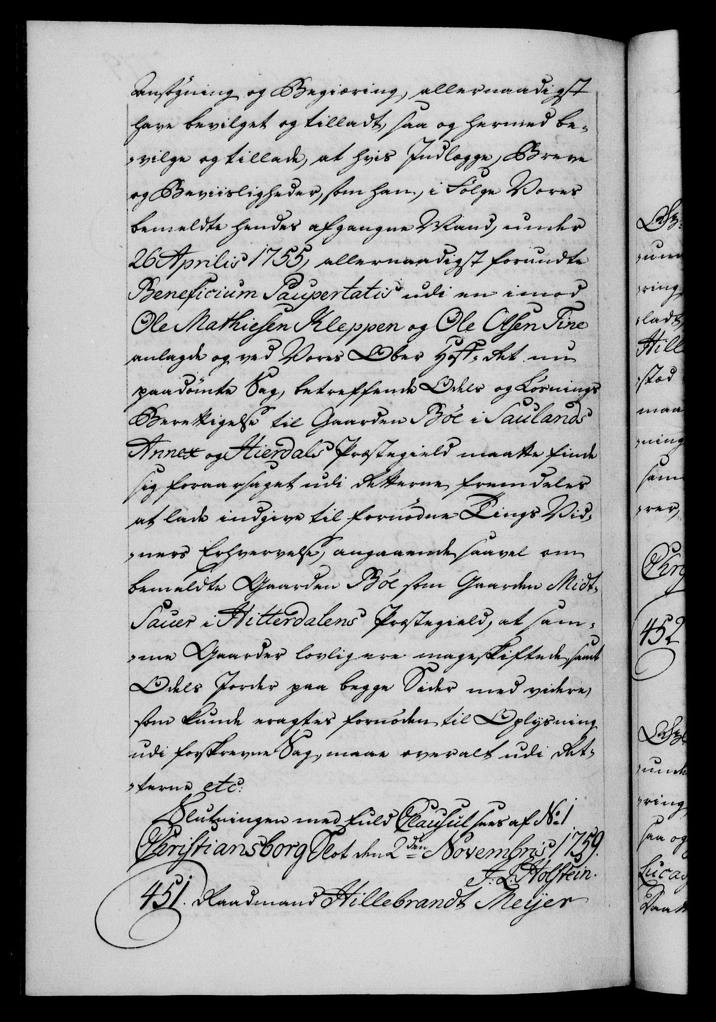 Danske Kanselli 1572-1799, RA/EA-3023/F/Fc/Fca/Fcaa/L0040: Norske registre, 1757-1759, p. 779b