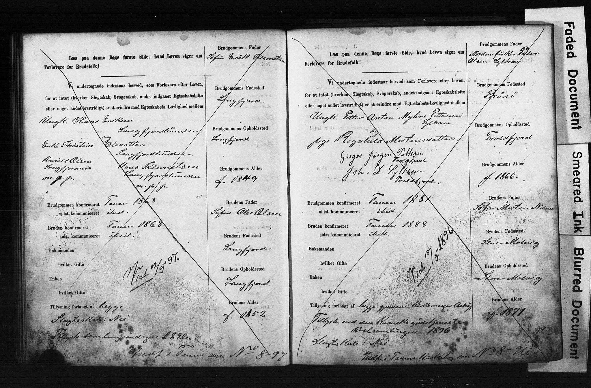 Tana sokneprestkontor, AV/SATØ-S-1334/I/Ib/L0037/0002: Banns register no. 37.2, 1891-1903