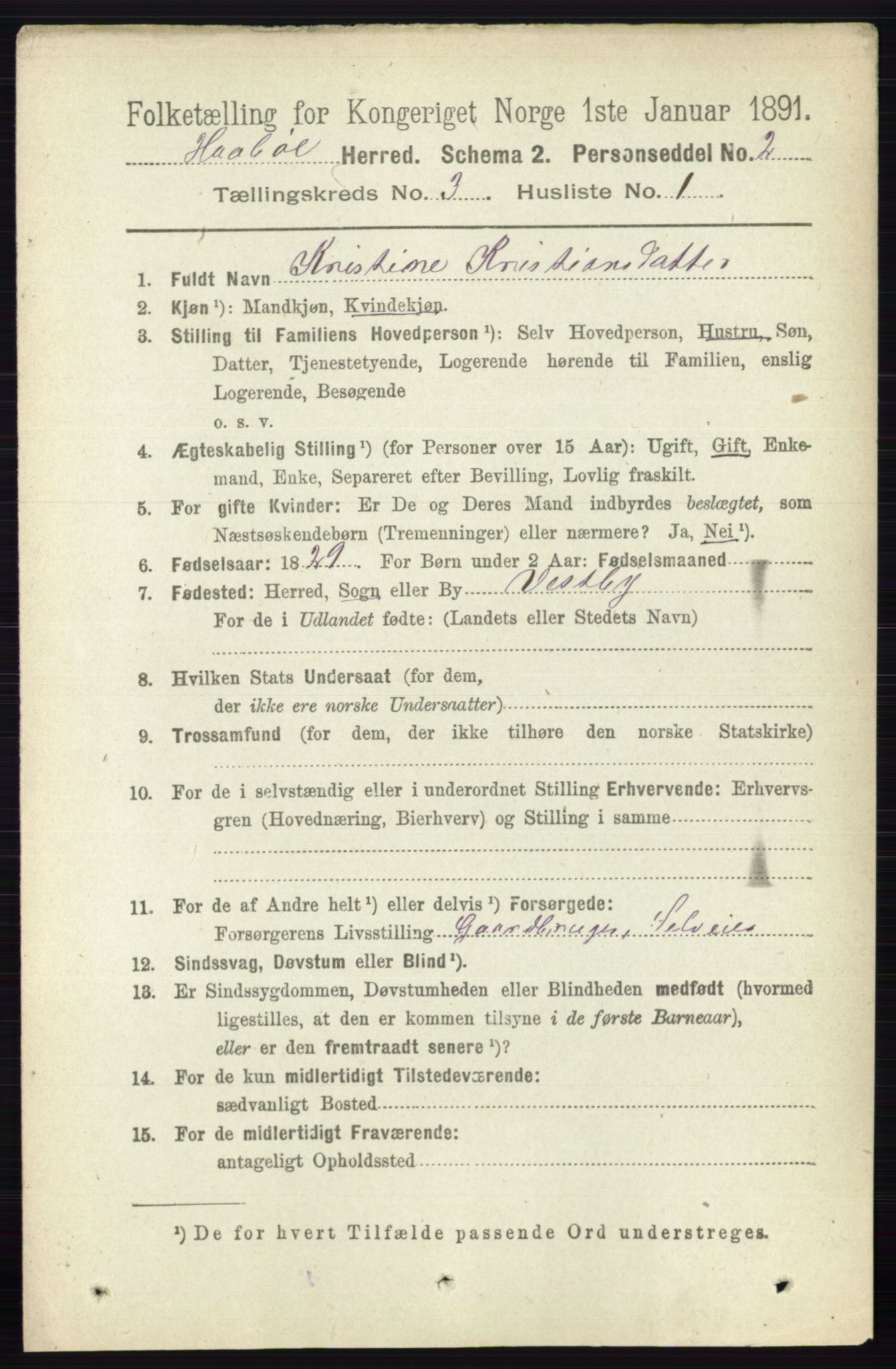 RA, 1891 census for 0138 Hobøl, 1891, p. 1712