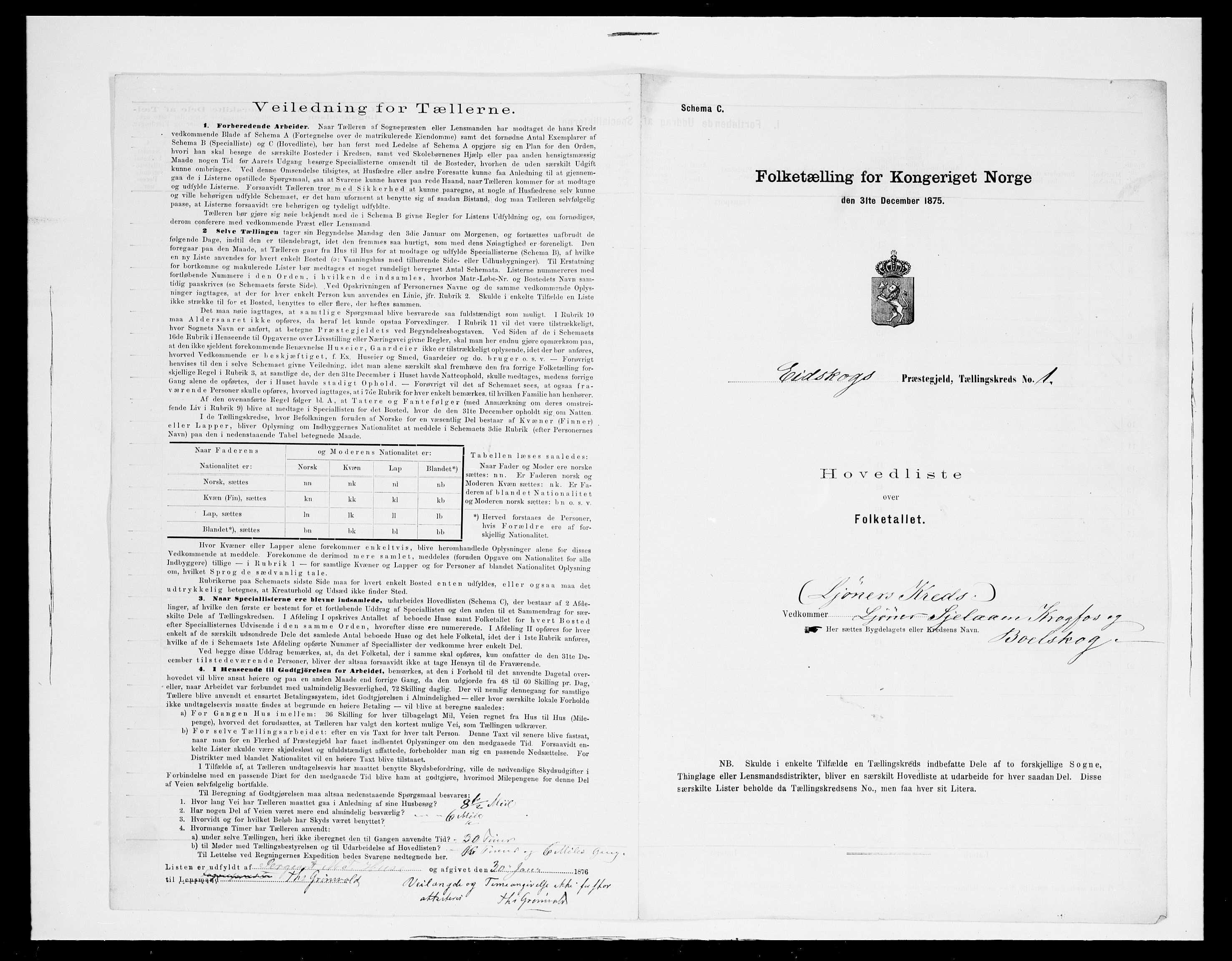 SAH, 1875 census for 0420P Eidskog, 1875, p. 25