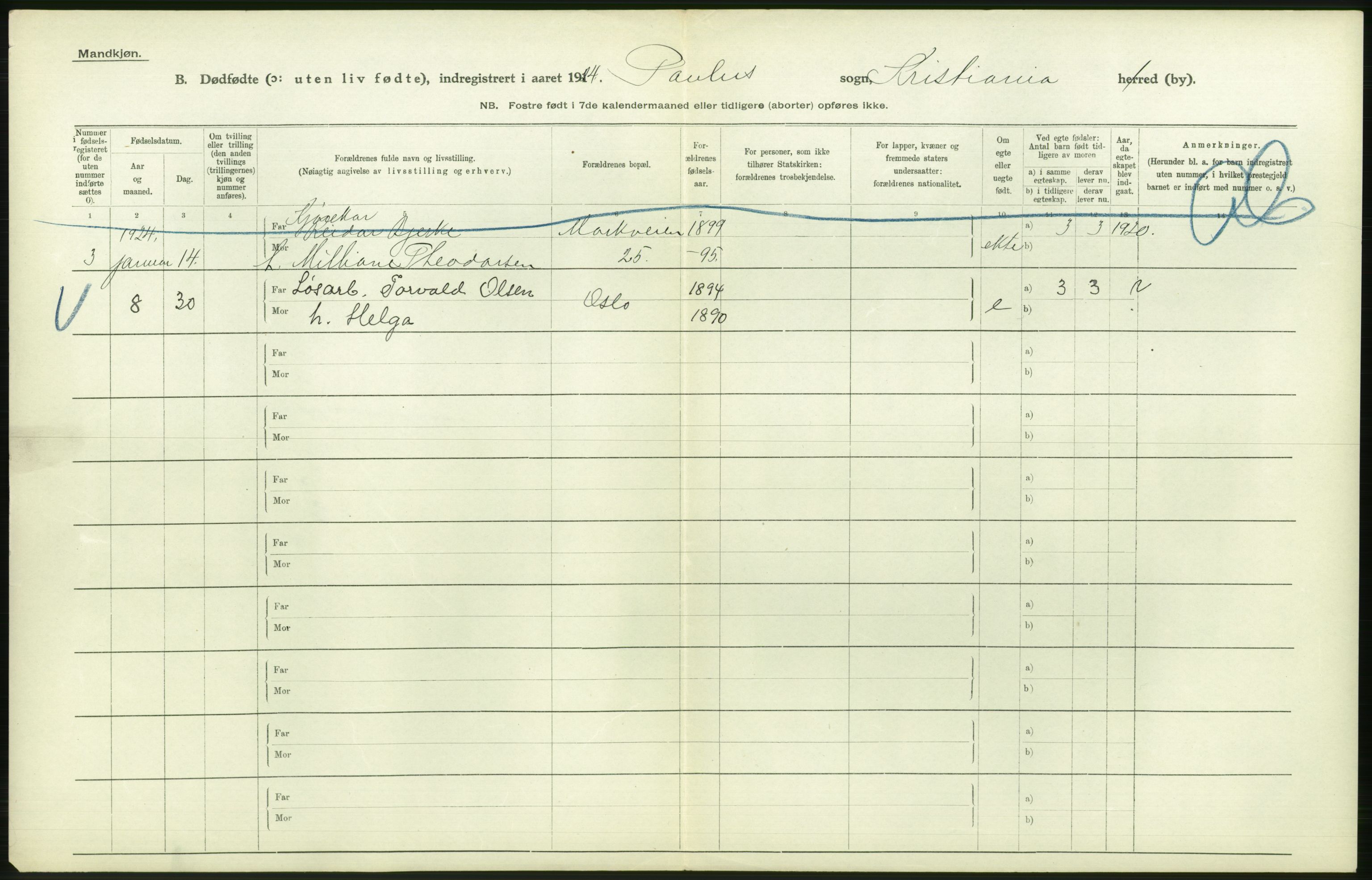 Statistisk sentralbyrå, Sosiodemografiske emner, Befolkning, AV/RA-S-2228/D/Df/Dfc/Dfcd/L0009: Kristiania: Døde kvinner, dødfødte, 1924, p. 620