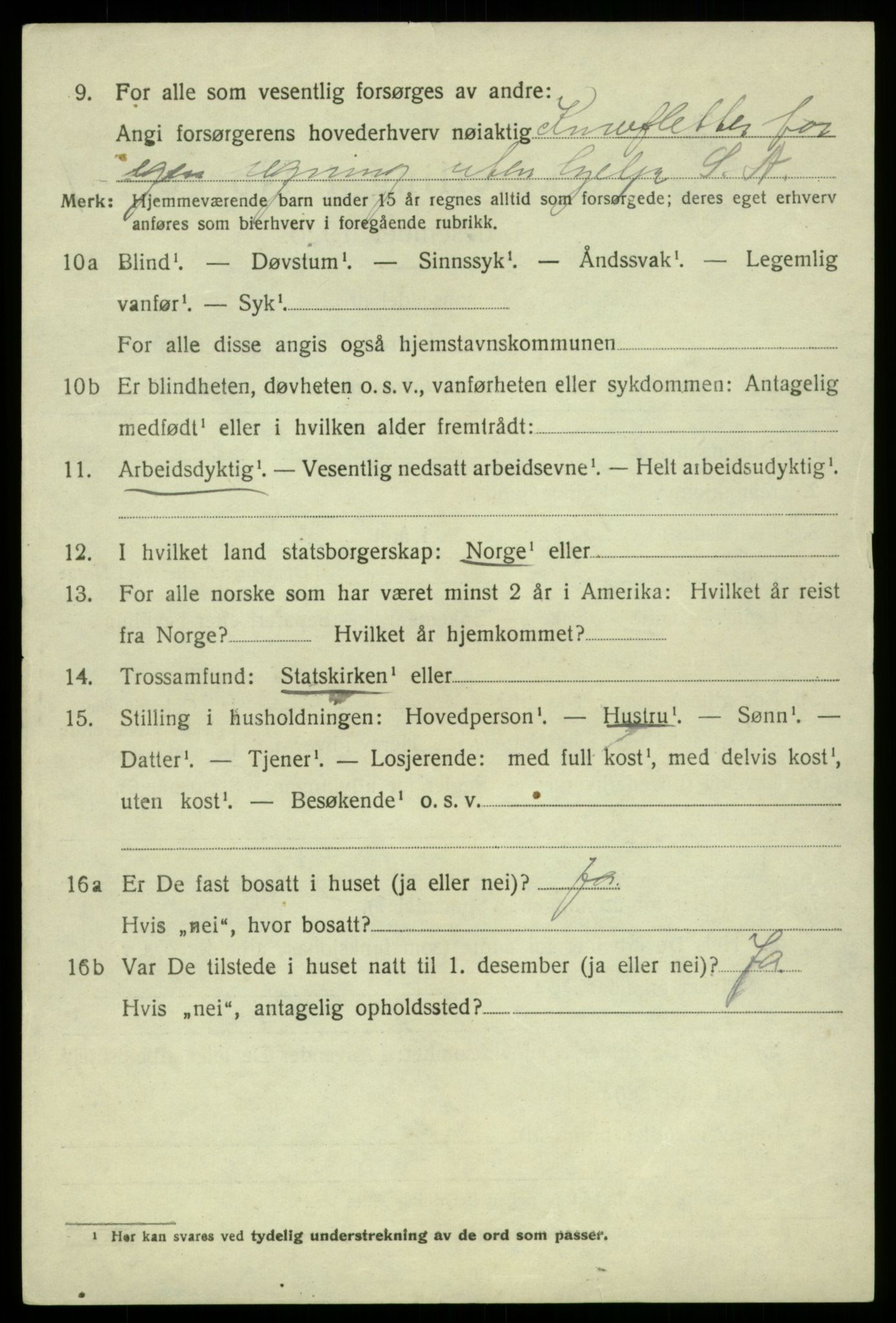 SAB, 1920 census for Jondal, 1920, p. 3753