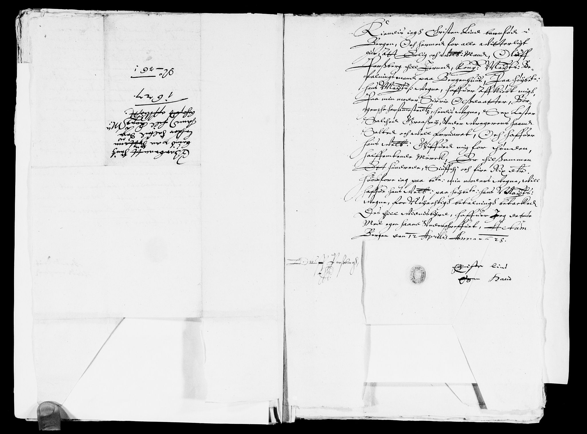 Rentekammeret inntil 1814, Reviderte regnskaper, Lensregnskaper, AV/RA-EA-5023/R/Rb/Rbt/L0044: Bergenhus len, 1627-1628