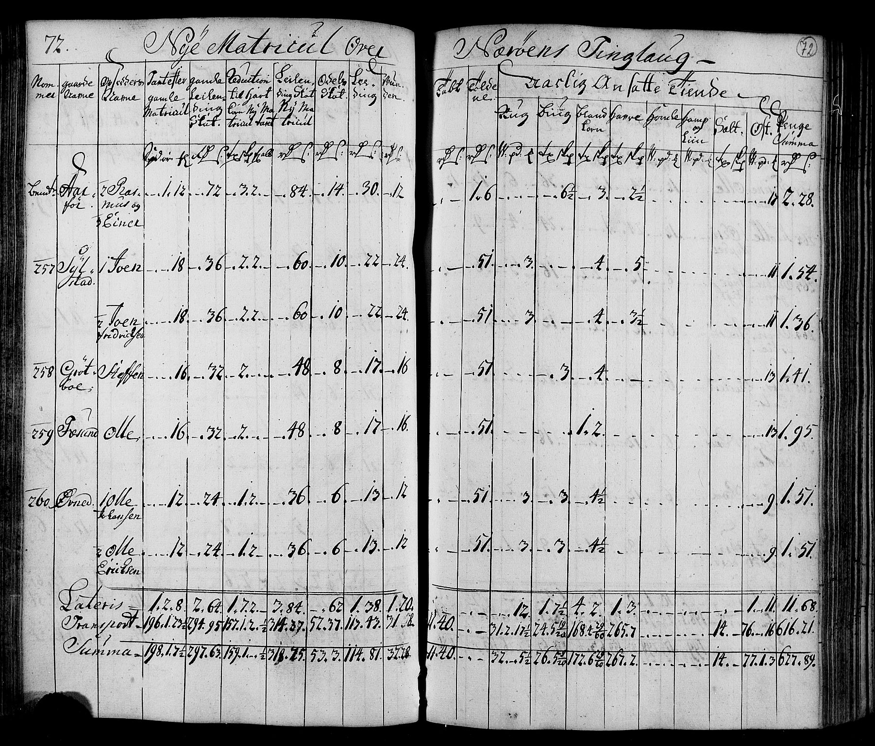 Rentekammeret inntil 1814, Realistisk ordnet avdeling, AV/RA-EA-4070/N/Nb/Nbf/L0169: Namdalen matrikkelprotokoll, 1723, p. 74