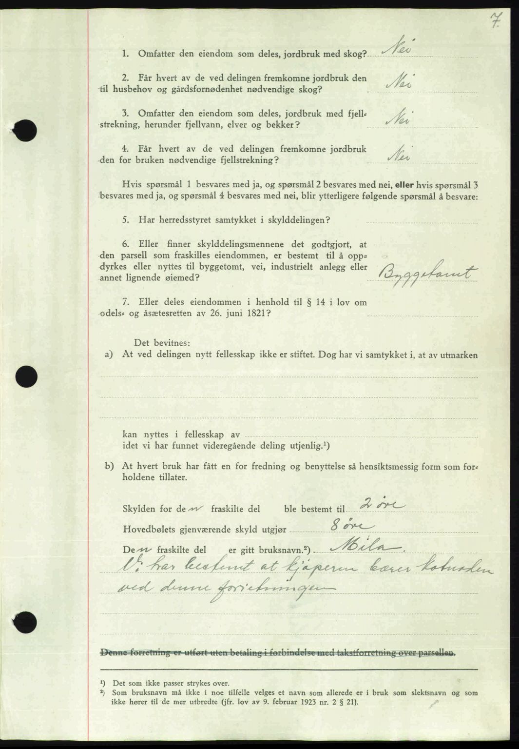 Nordmøre sorenskriveri, AV/SAT-A-4132/1/2/2Ca: Mortgage book no. A105, 1947-1947, Diary no: : 1200/1947