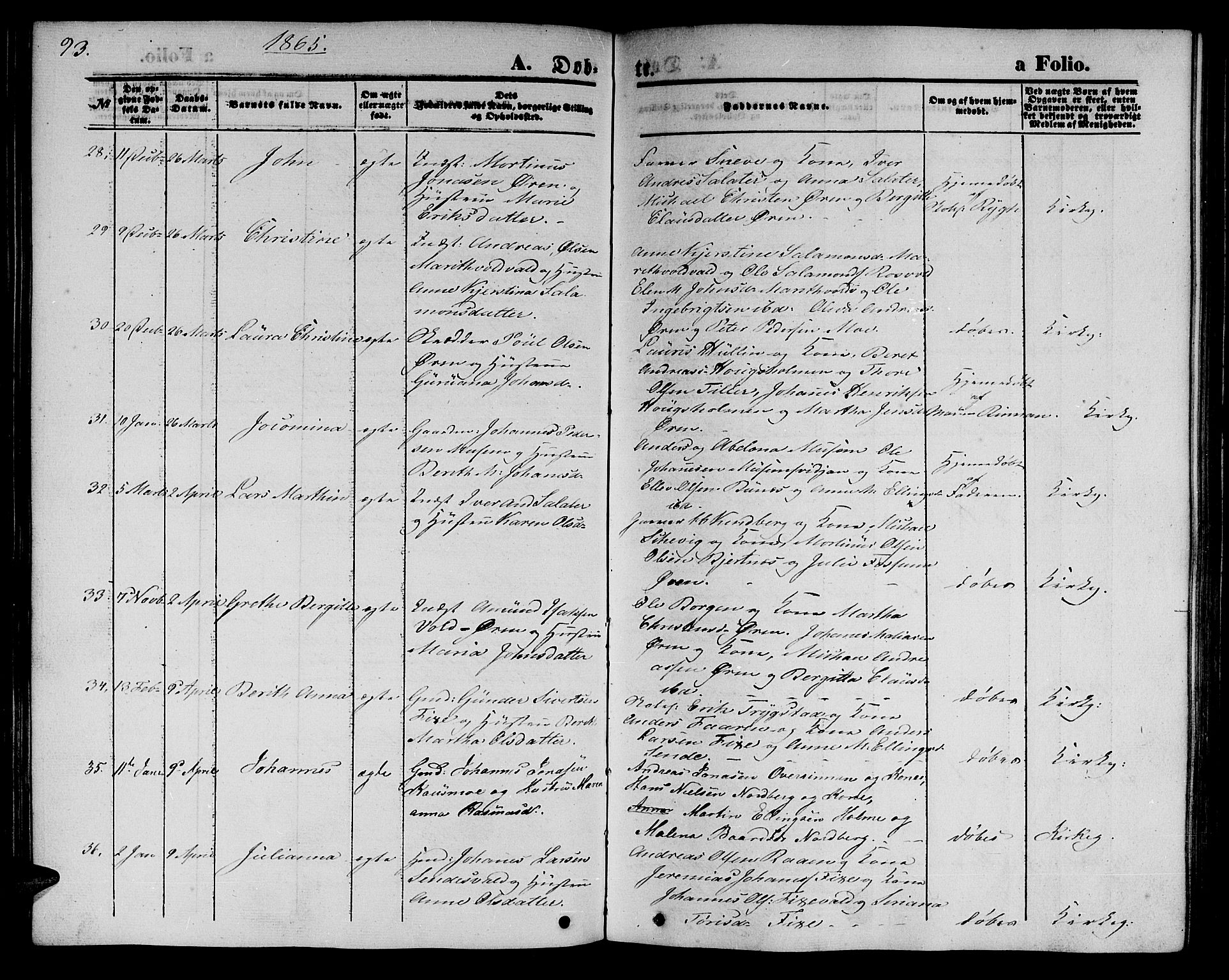 Ministerialprotokoller, klokkerbøker og fødselsregistre - Nord-Trøndelag, AV/SAT-A-1458/723/L0254: Parish register (copy) no. 723C02, 1858-1868, p. 93