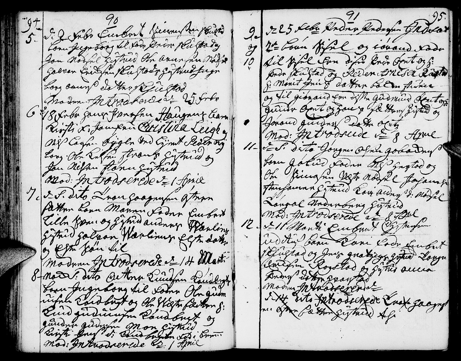 Elverum prestekontor, AV/SAH-PREST-044/H/Ha/Haa/L0002: Parish register (official) no. 2, 1751-1756, p. 94-95