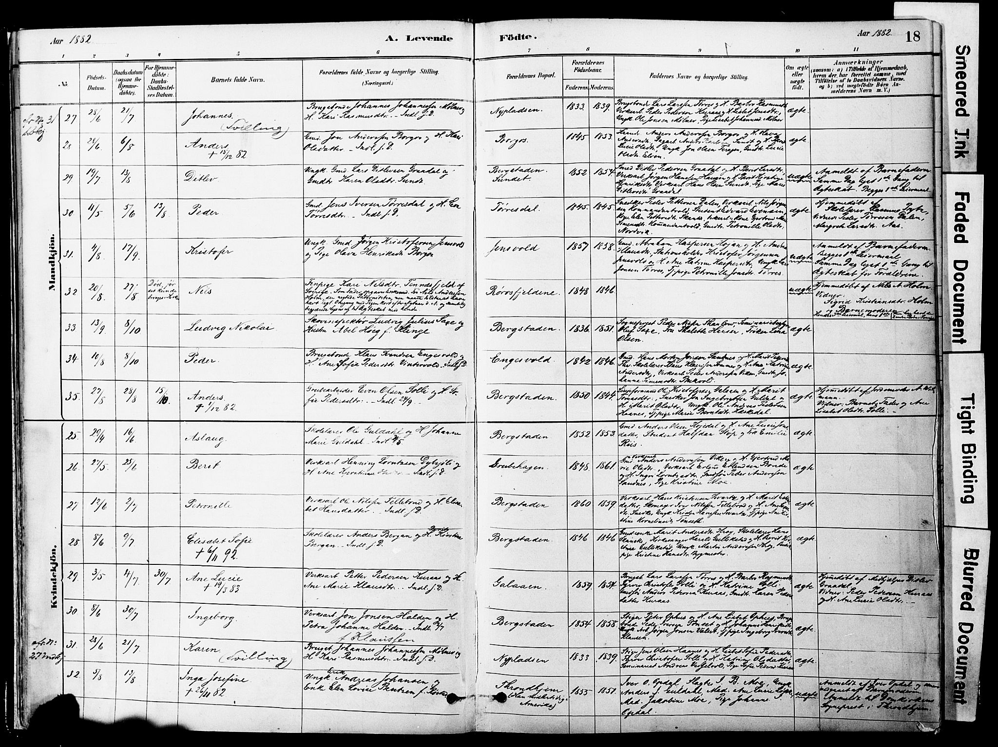 Ministerialprotokoller, klokkerbøker og fødselsregistre - Sør-Trøndelag, AV/SAT-A-1456/681/L0933: Parish register (official) no. 681A11, 1879-1890, p. 18