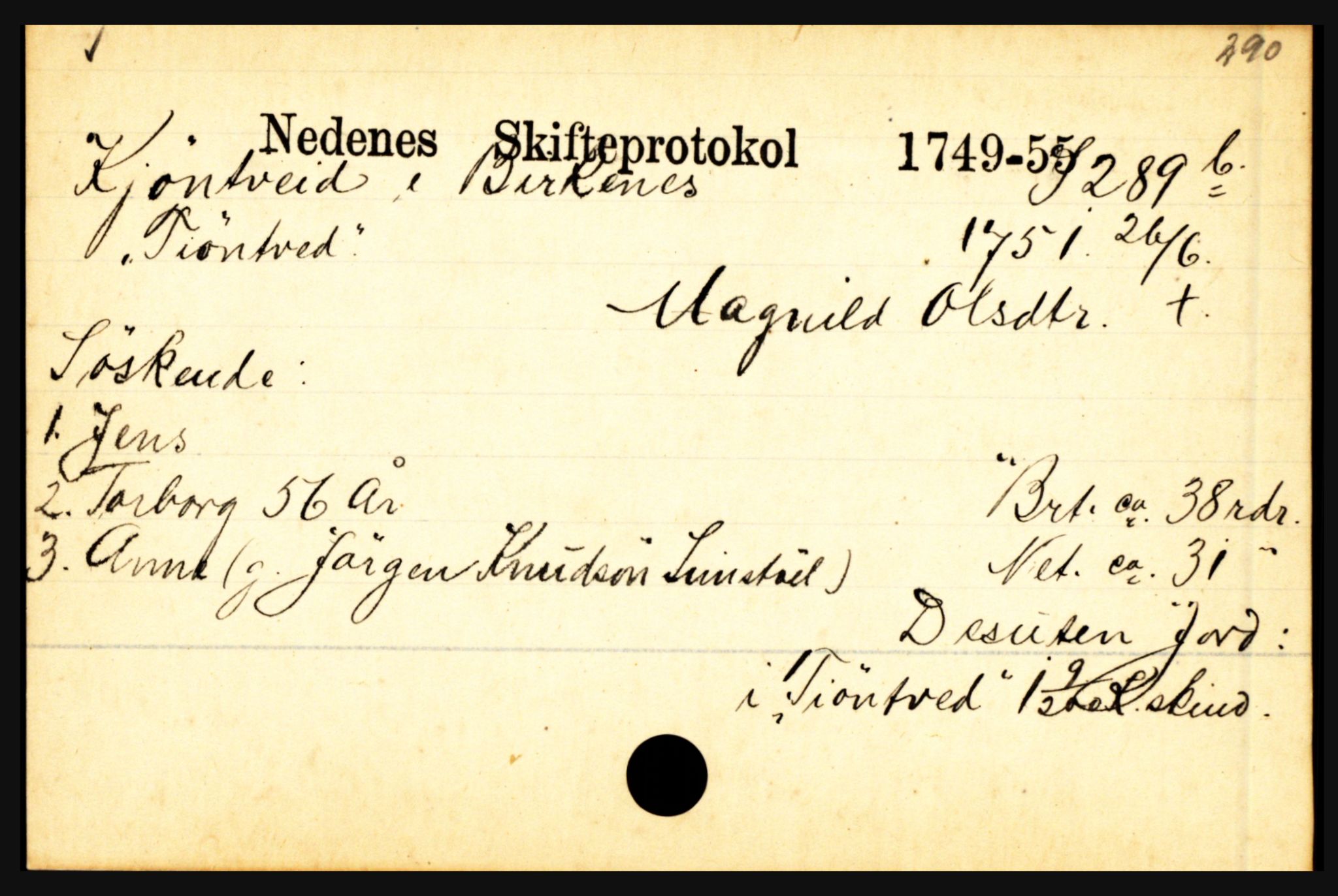 Nedenes sorenskriveri før 1824, AV/SAK-1221-0007/H, p. 14751