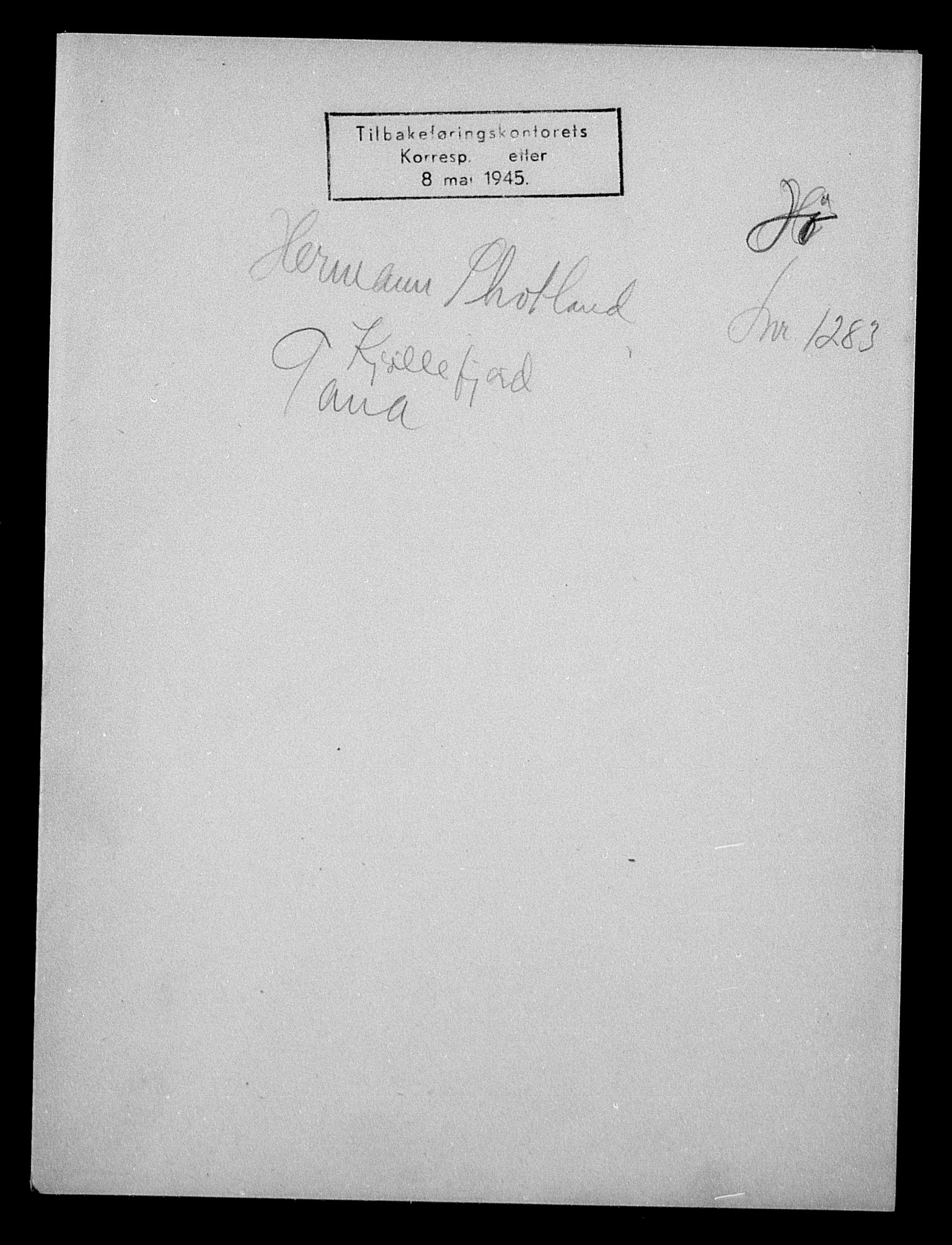 Justisdepartementet, Tilbakeføringskontoret for inndratte formuer, AV/RA-S-1564/H/Hc/Hcb/L0915: --, 1945-1947, p. 492