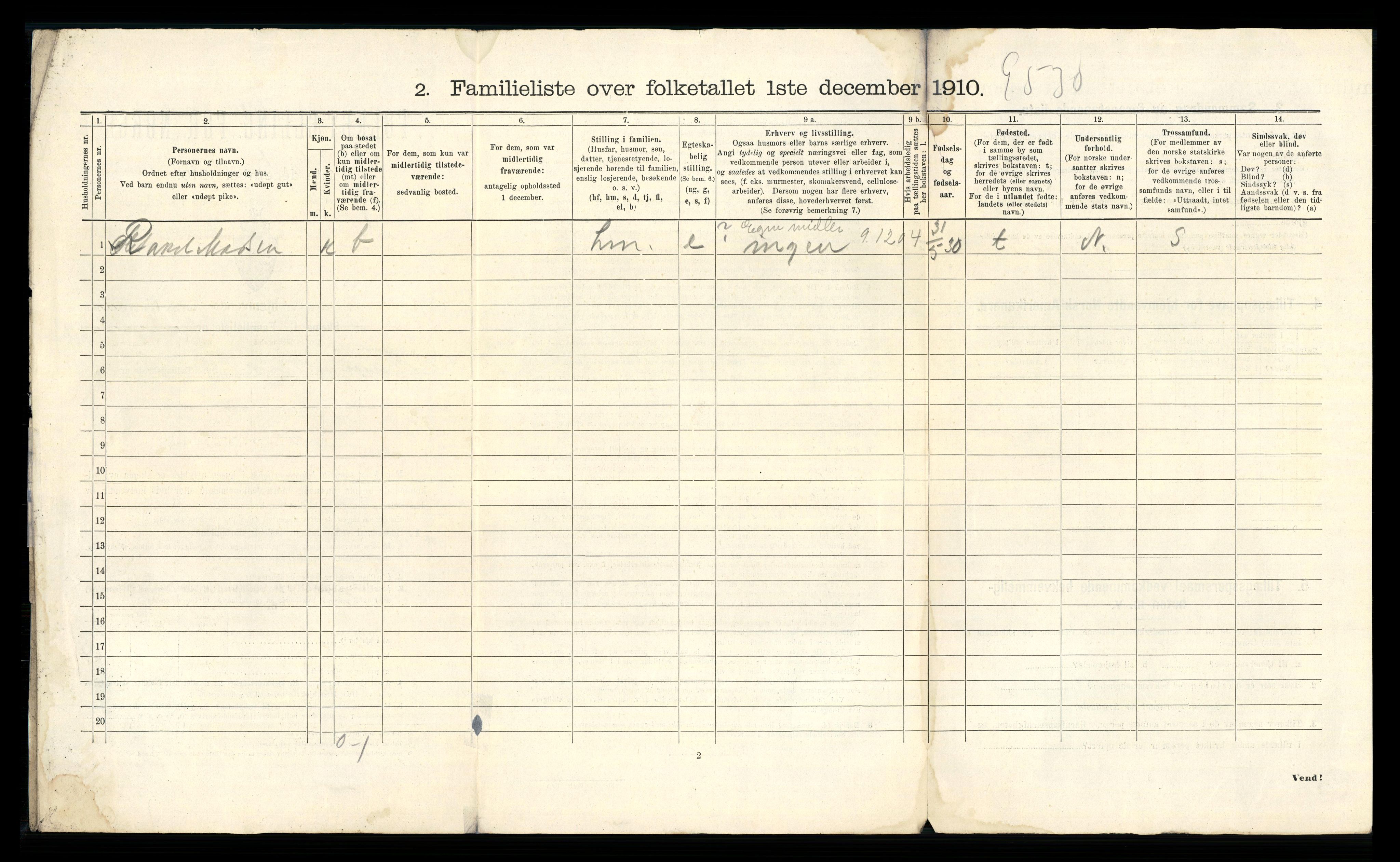 RA, 1910 census for Drammen, 1910, p. 11613