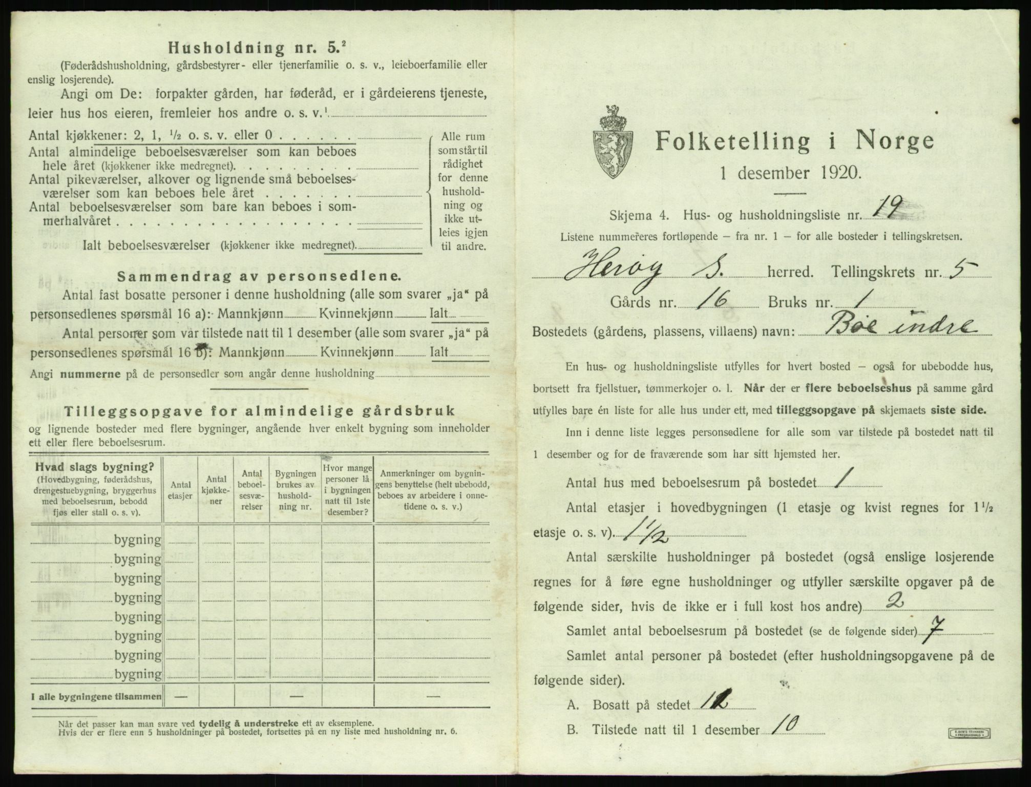 SAT, 1920 census for Herøy (MR), 1920, p. 395