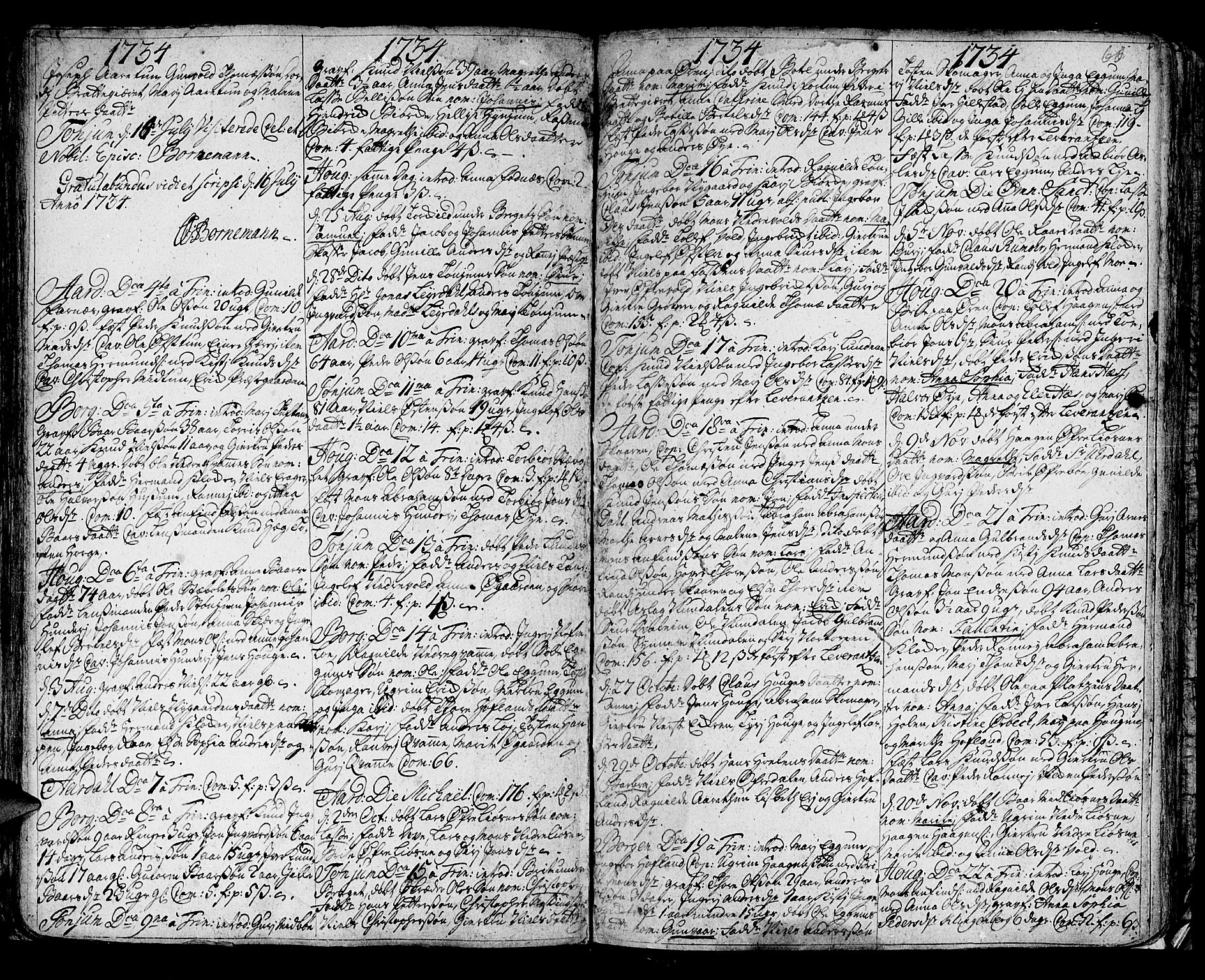 Lærdal sokneprestembete, AV/SAB-A-81201: Parish register (official) no. A 1, 1711-1752, p. 60