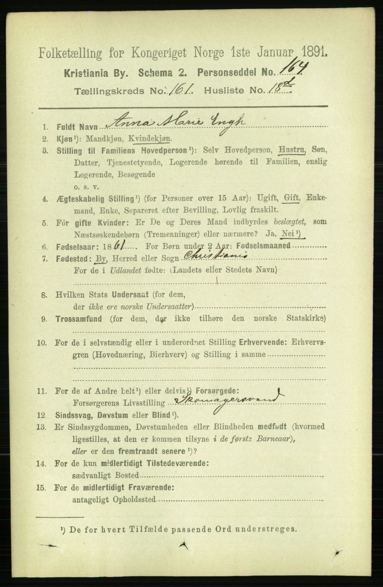 RA, 1891 census for 0301 Kristiania, 1891, p. 92117