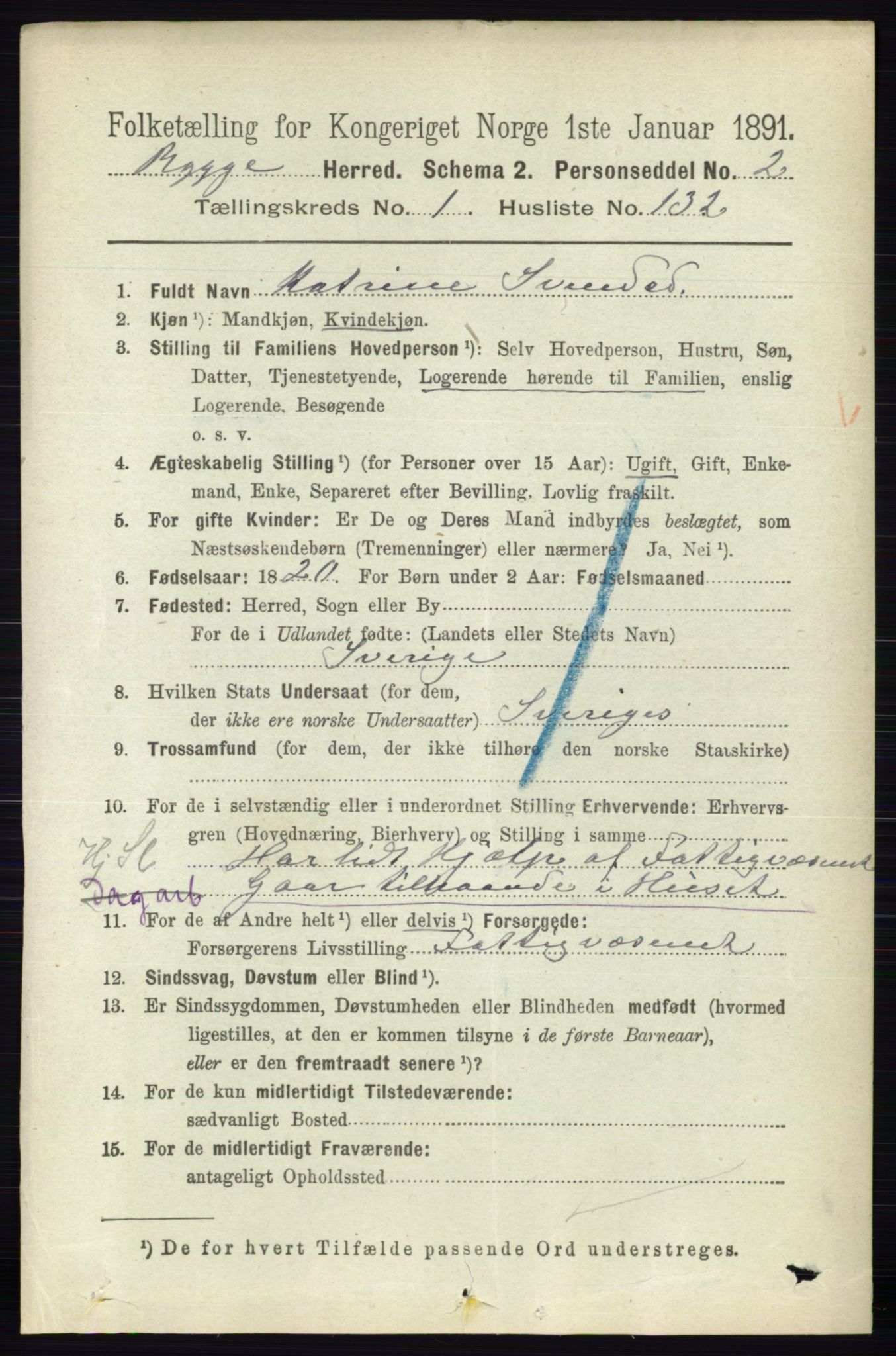 RA, 1891 census for 0136 Rygge, 1891, p. 903