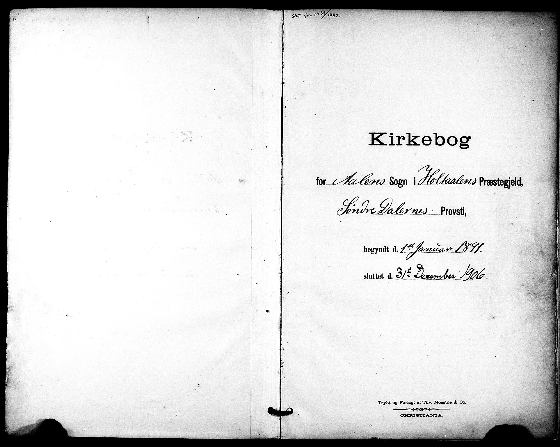 Ministerialprotokoller, klokkerbøker og fødselsregistre - Sør-Trøndelag, SAT/A-1456/686/L0984: Parish register (official) no. 686A02, 1891-1906