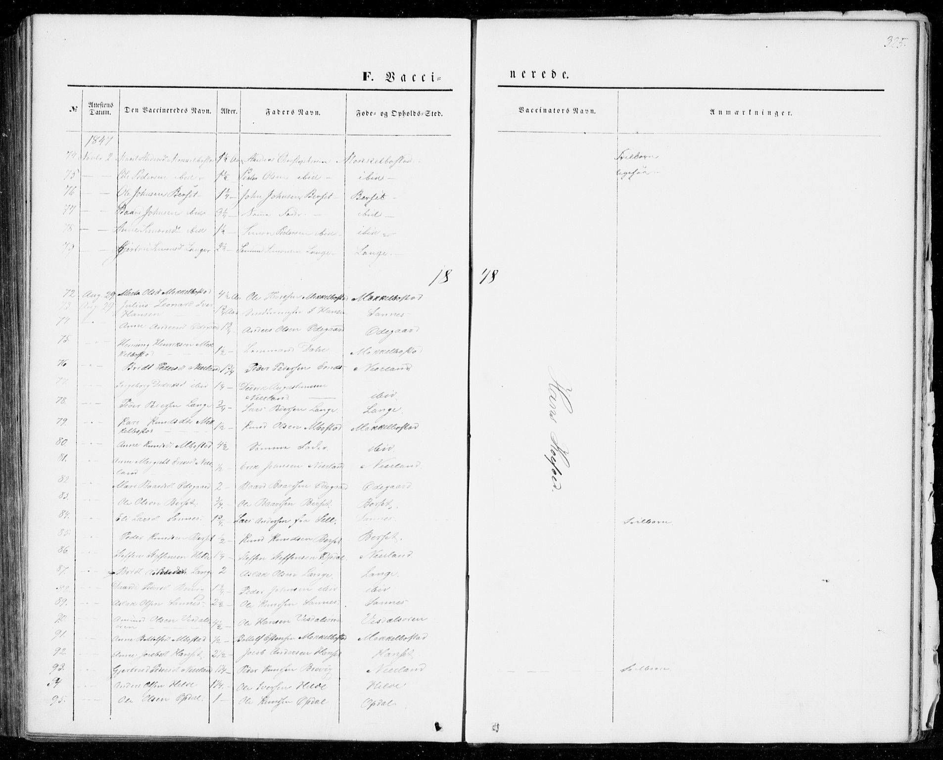 Ministerialprotokoller, klokkerbøker og fødselsregistre - Møre og Romsdal, SAT/A-1454/554/L0643: Parish register (official) no. 554A01, 1846-1879, p. 325