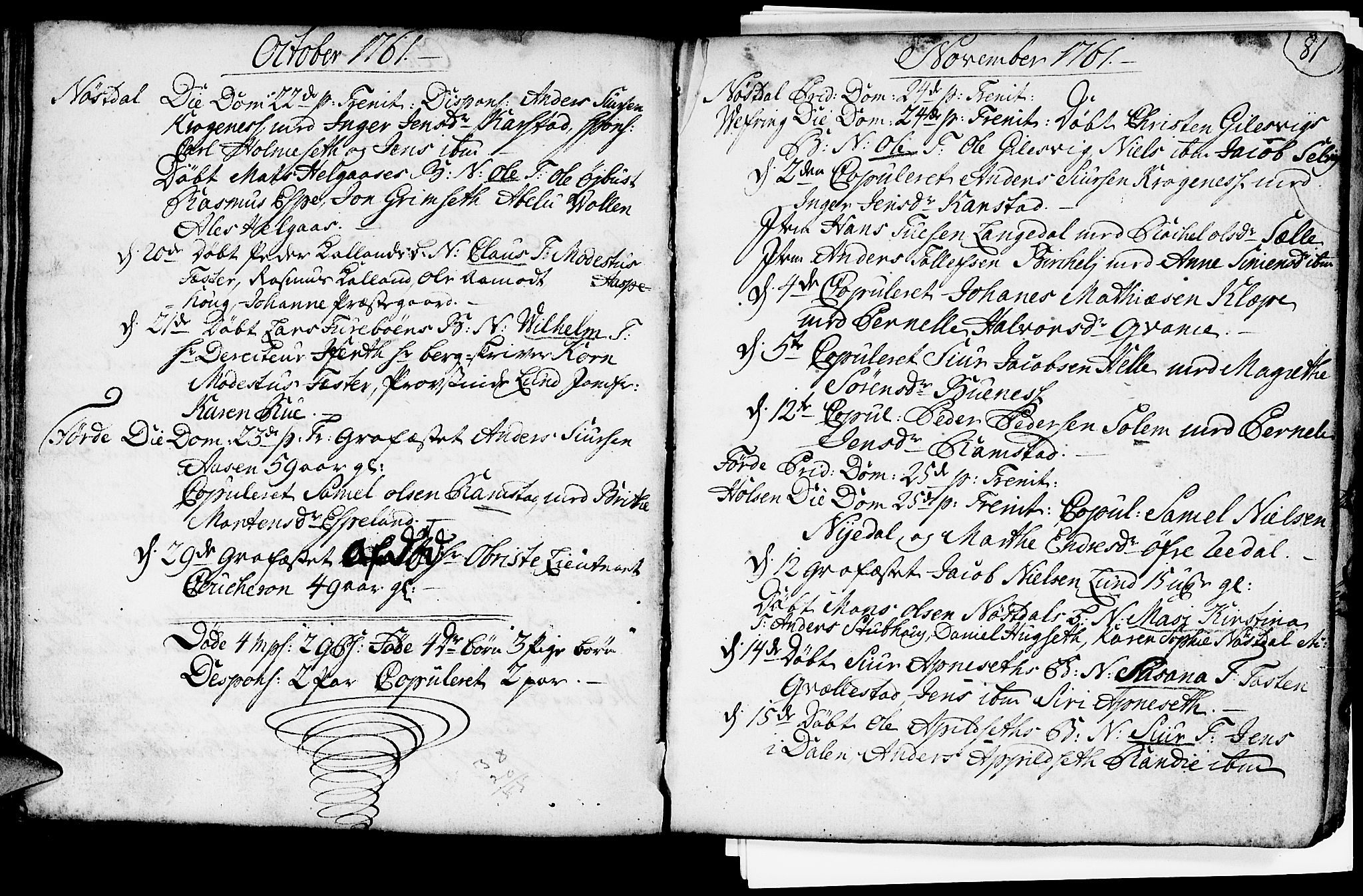 Førde sokneprestembete, AV/SAB-A-79901/H/Haa/Haaa/L0003: Parish register (official) no. A 3, 1749-1764, p. 81