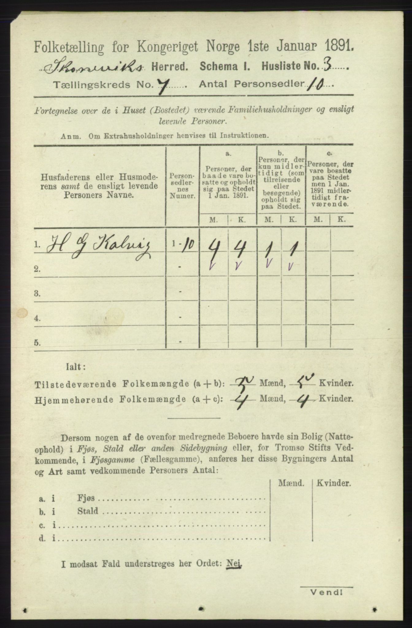 RA, 1891 census for 1212 Skånevik, 1891, p. 1839