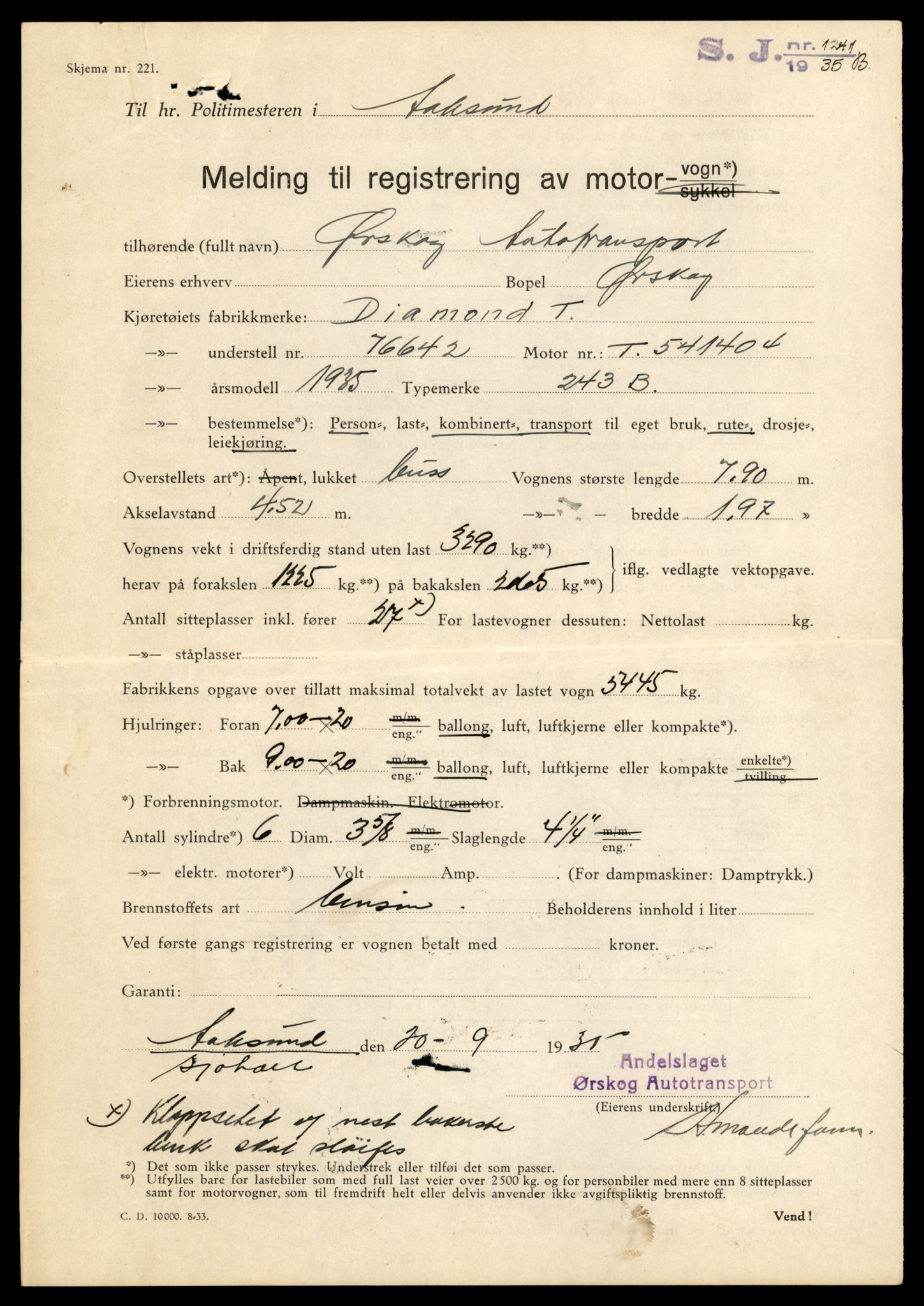 Møre og Romsdal vegkontor - Ålesund trafikkstasjon, AV/SAT-A-4099/F/Fe/L0001: Registreringskort for kjøretøy T 3 - T 127, 1927-1998, p. 177